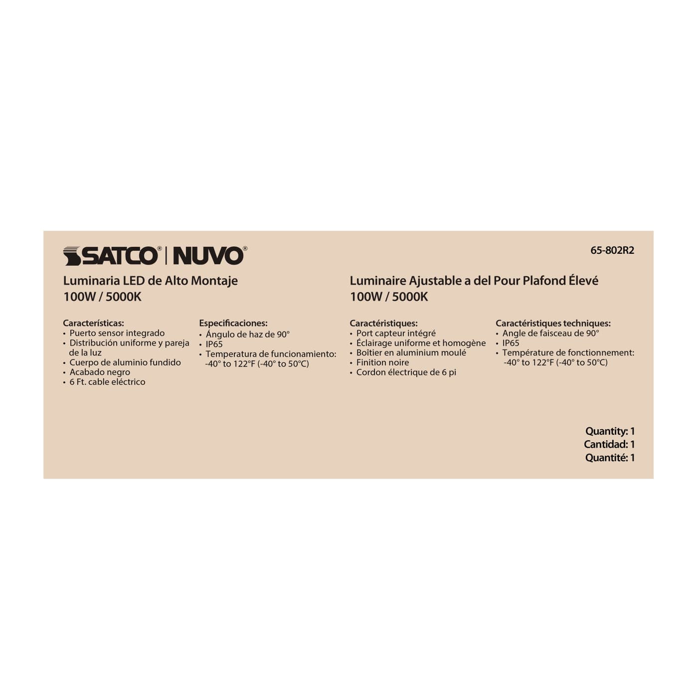 LED UFO HIGHBAY 100W/5000K - 65-802R2