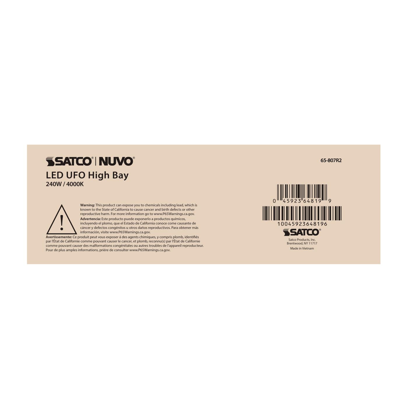 LED UFO HIGHBAY 240W/4000K - 65-807R2