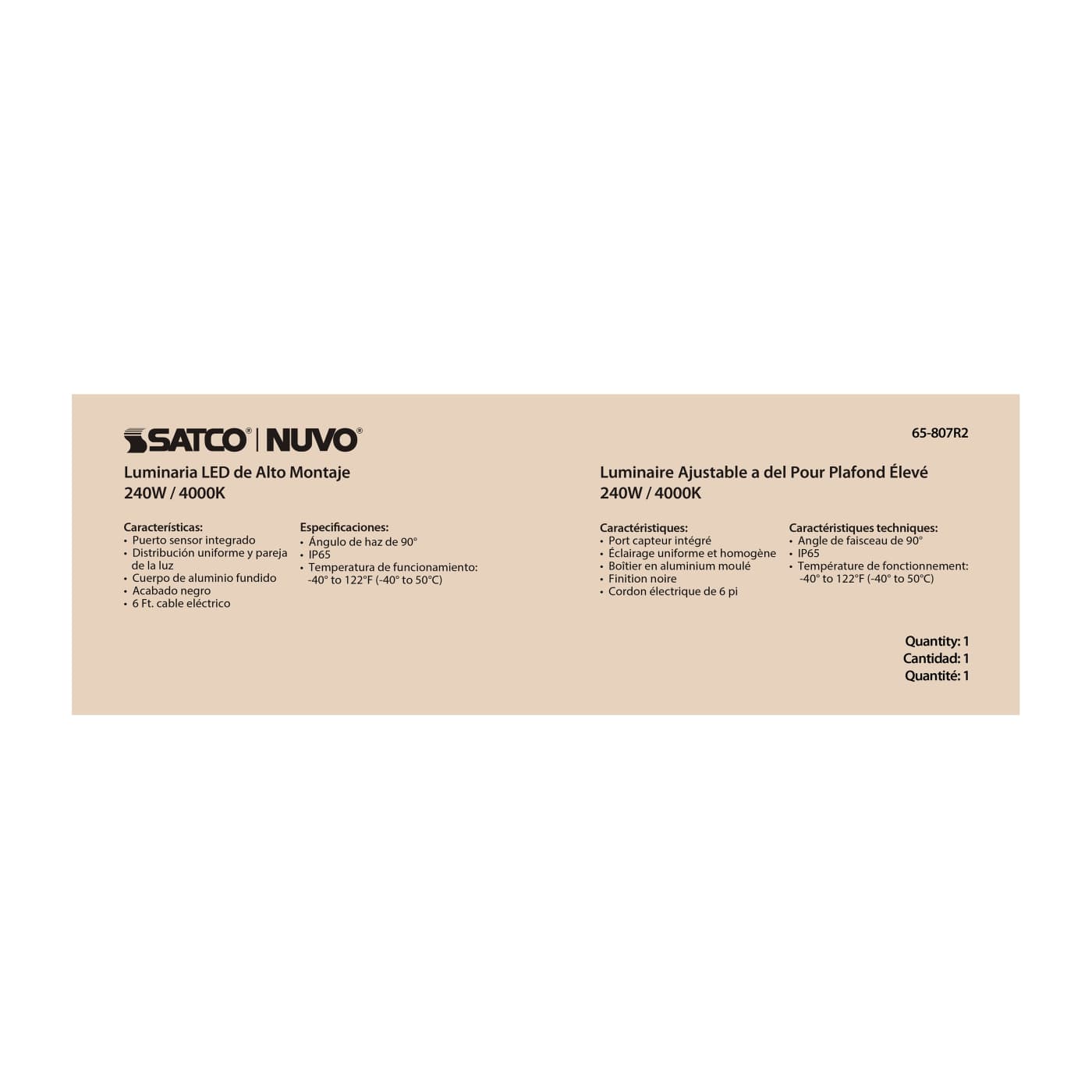 LED UFO HIGHBAY 240W/4000K - 65-807R2