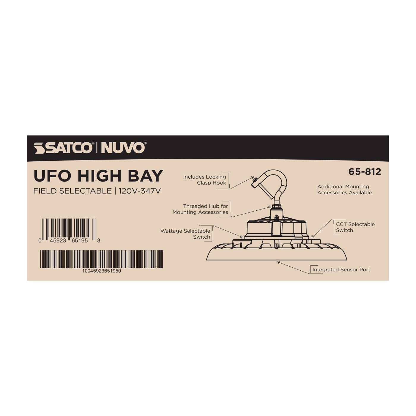 LED UFO HIGHBAY CCT & WATT ADJ - 65-812