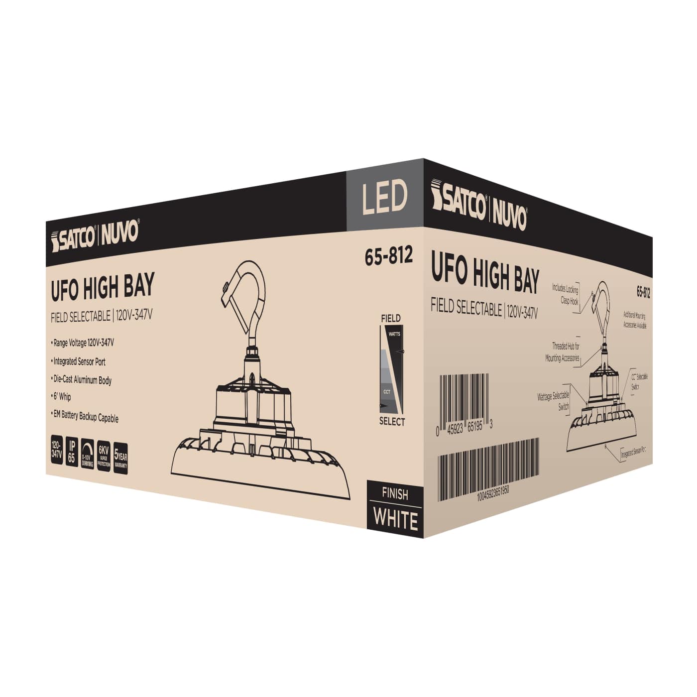 LED UFO HIGHBAY CCT & WATT ADJ - 65-812