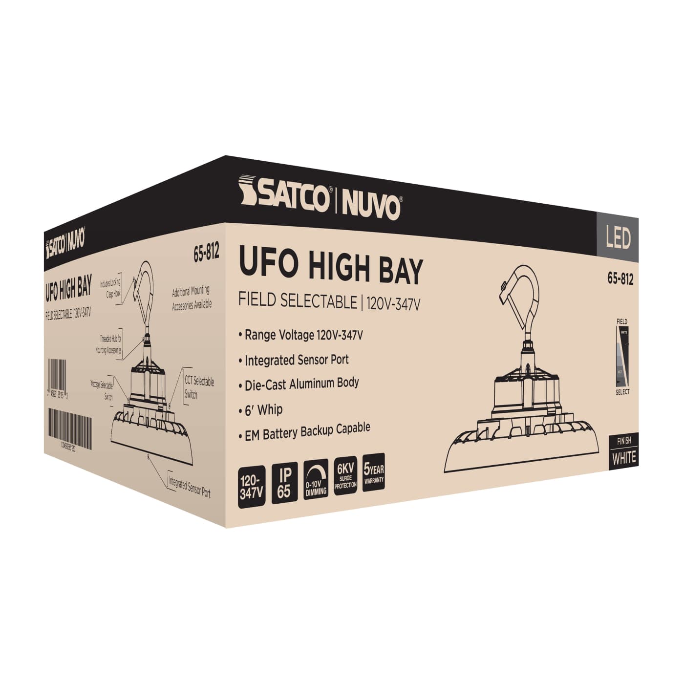 LED UFO HIGHBAY CCT & WATT ADJ - 65-812