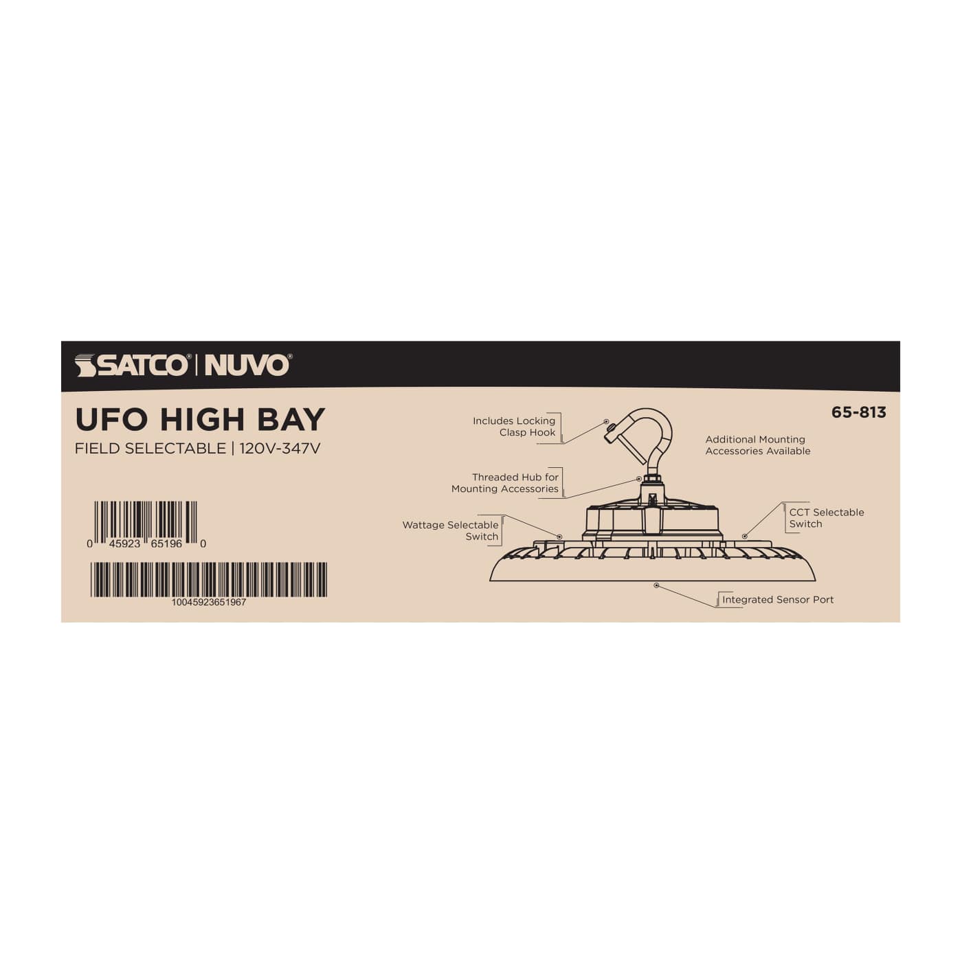 LED UFO HIGHBAY CCT & WATT ADJ - 65-813