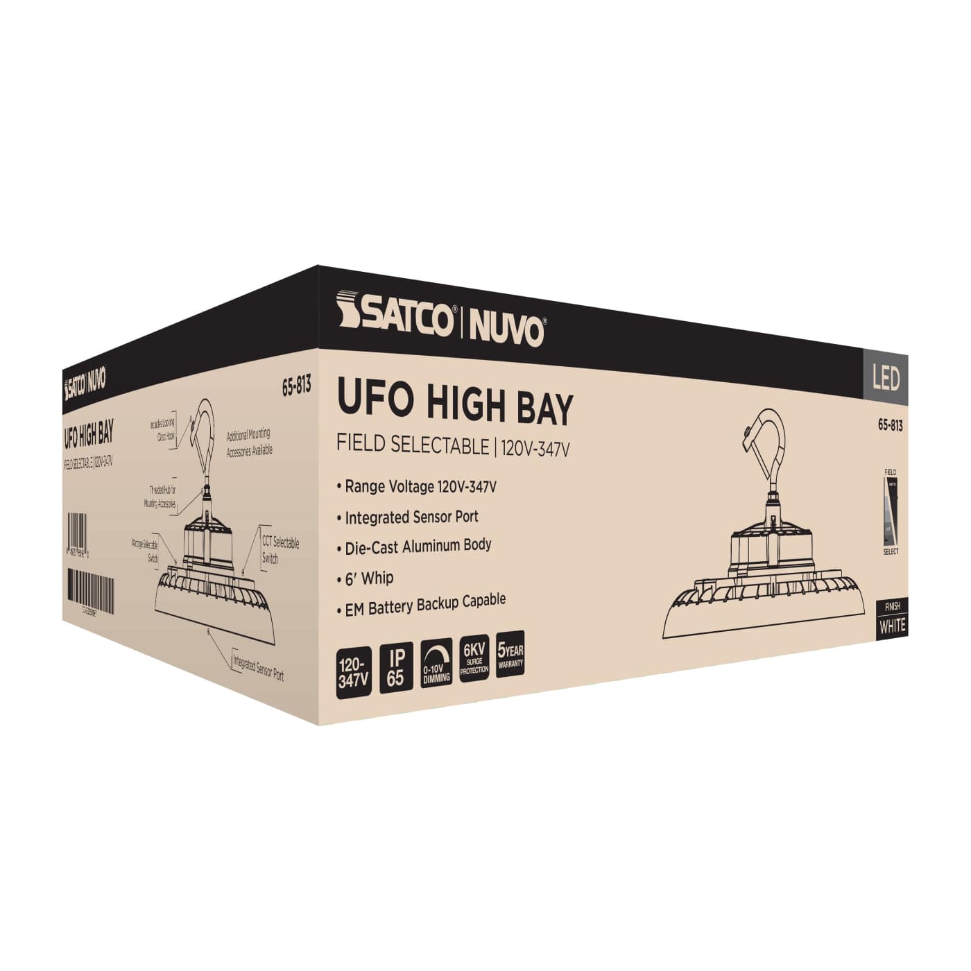 LED UFO HIGHBAY CCT & WATT ADJ - 65-813