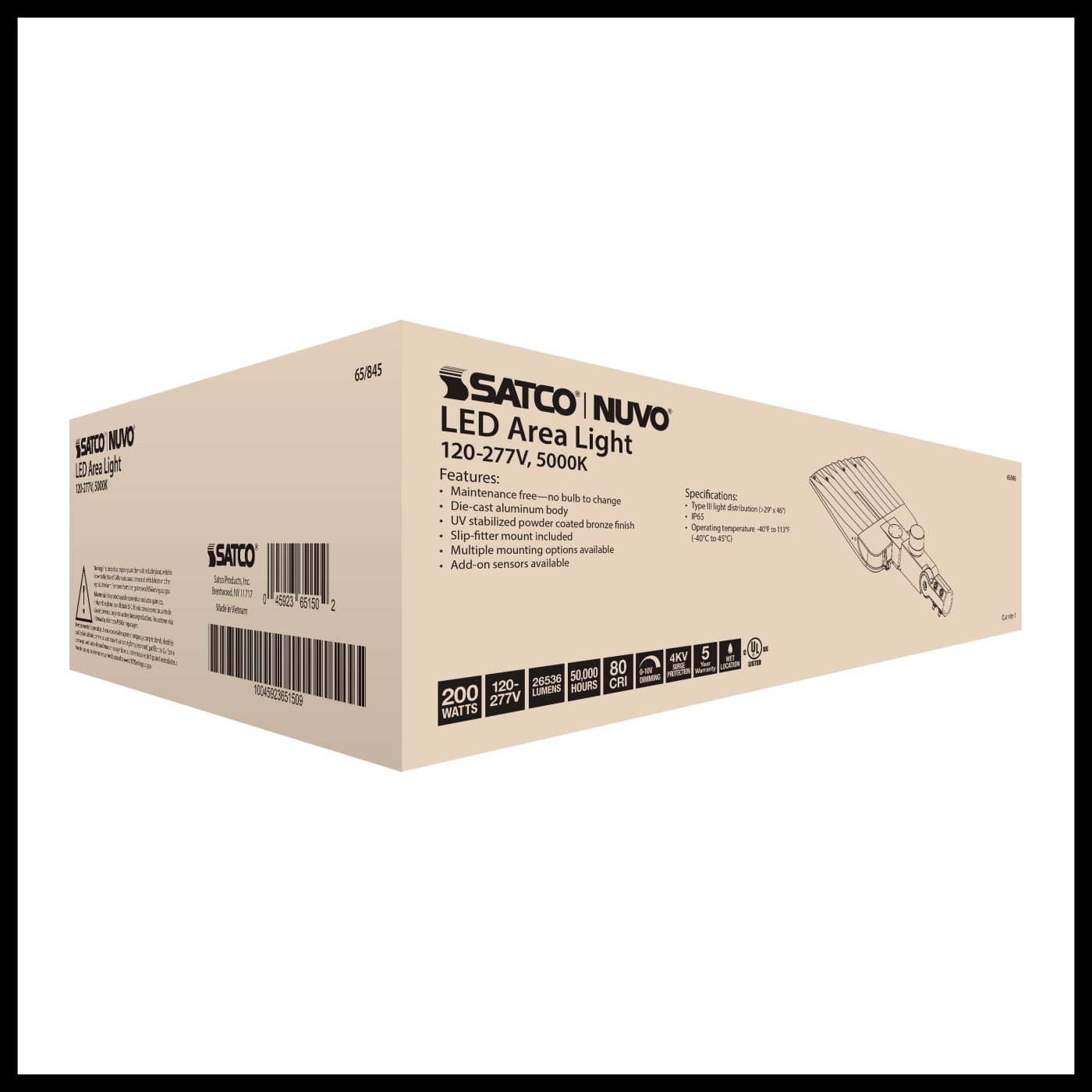 200W LED AREA LIGHT TYPE III - 65-845