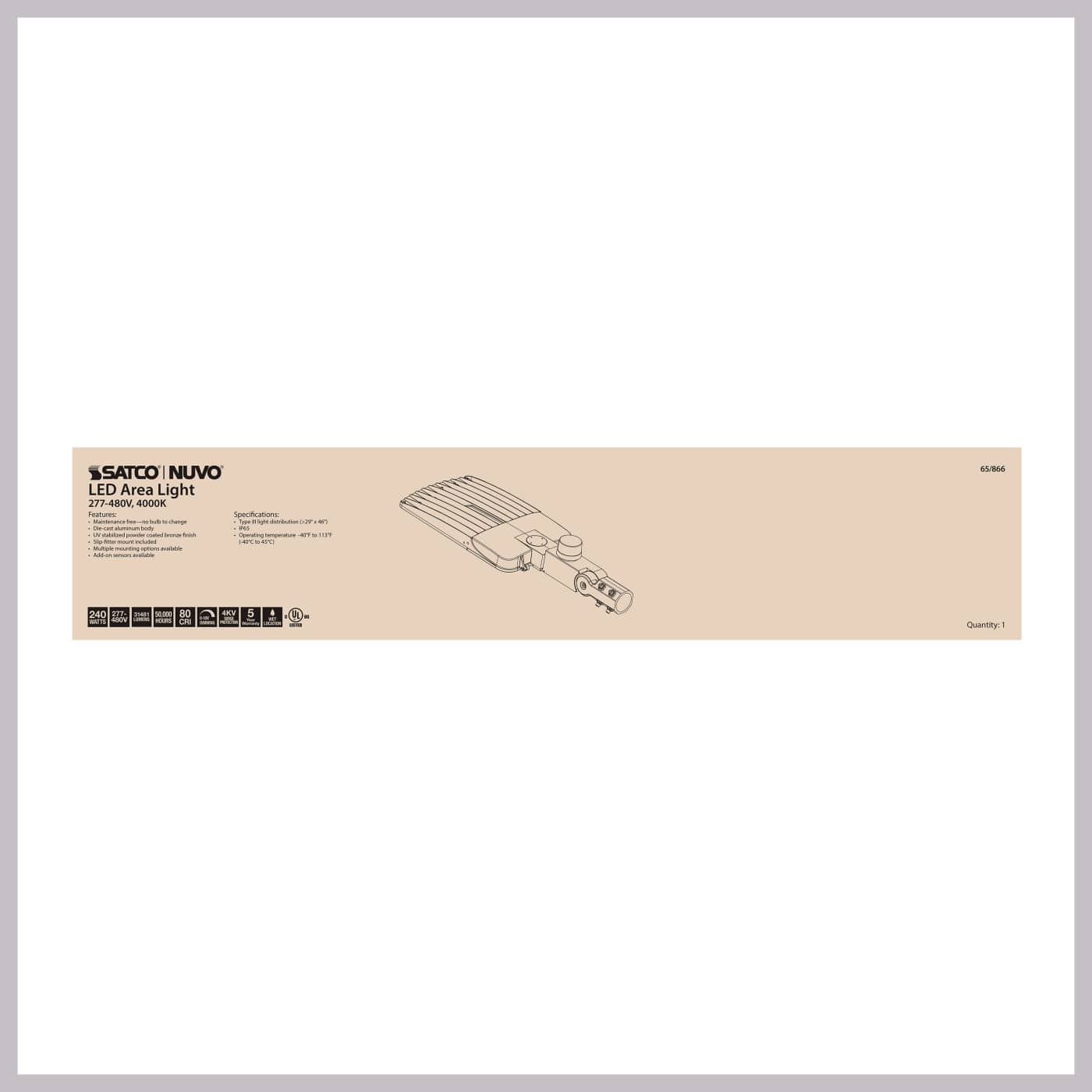 240W LED AREA LIGHT TYPE III - 65-866