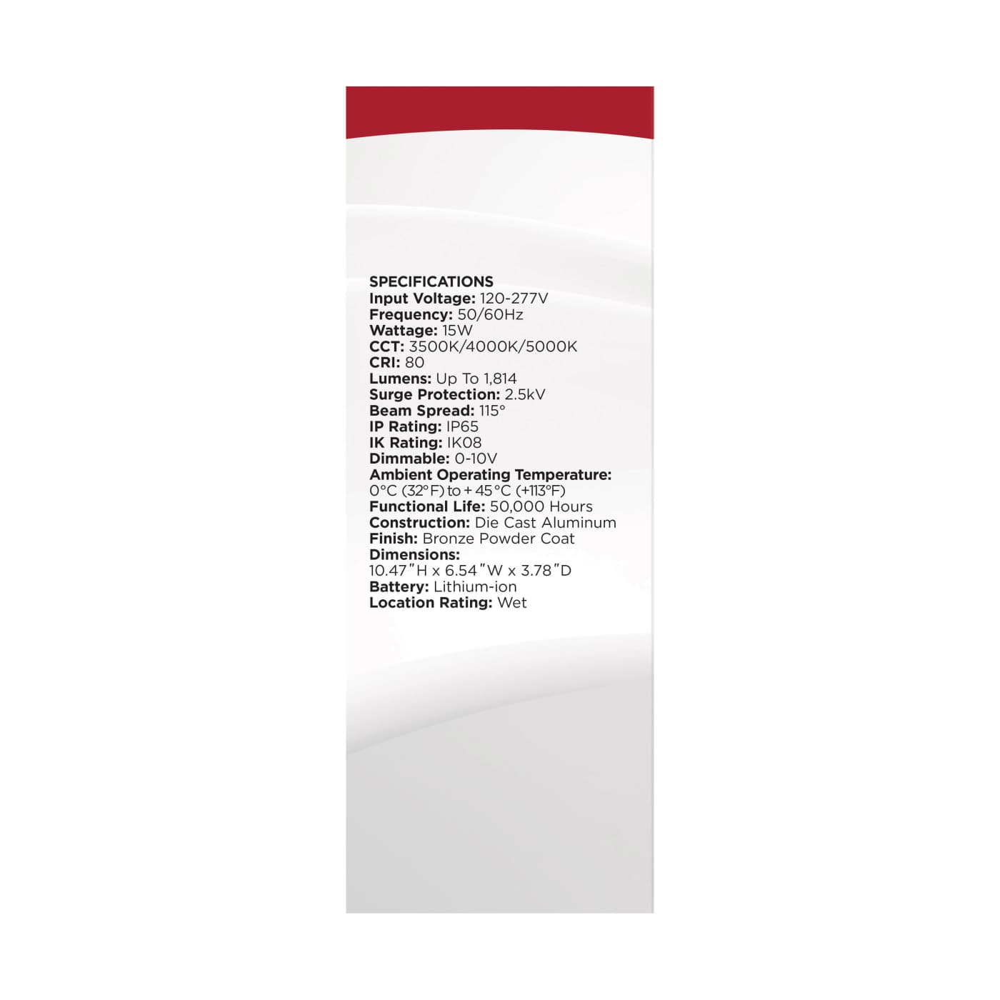 LED SMALL EM WALL PACK BRONZE - 65-880