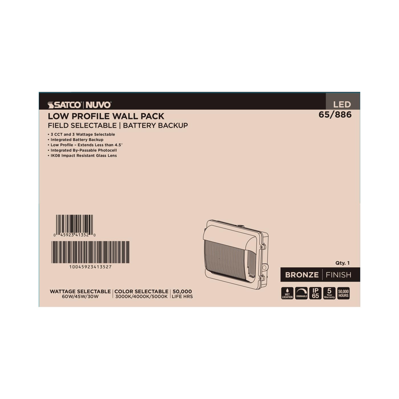 LED EM LOW PRO WALL PACK - 65-886