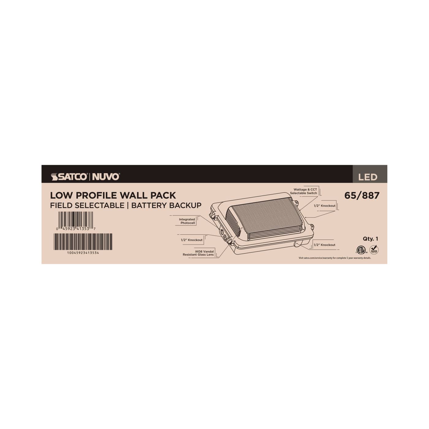 LED EM LOW PRO WALL PACK - 65-887