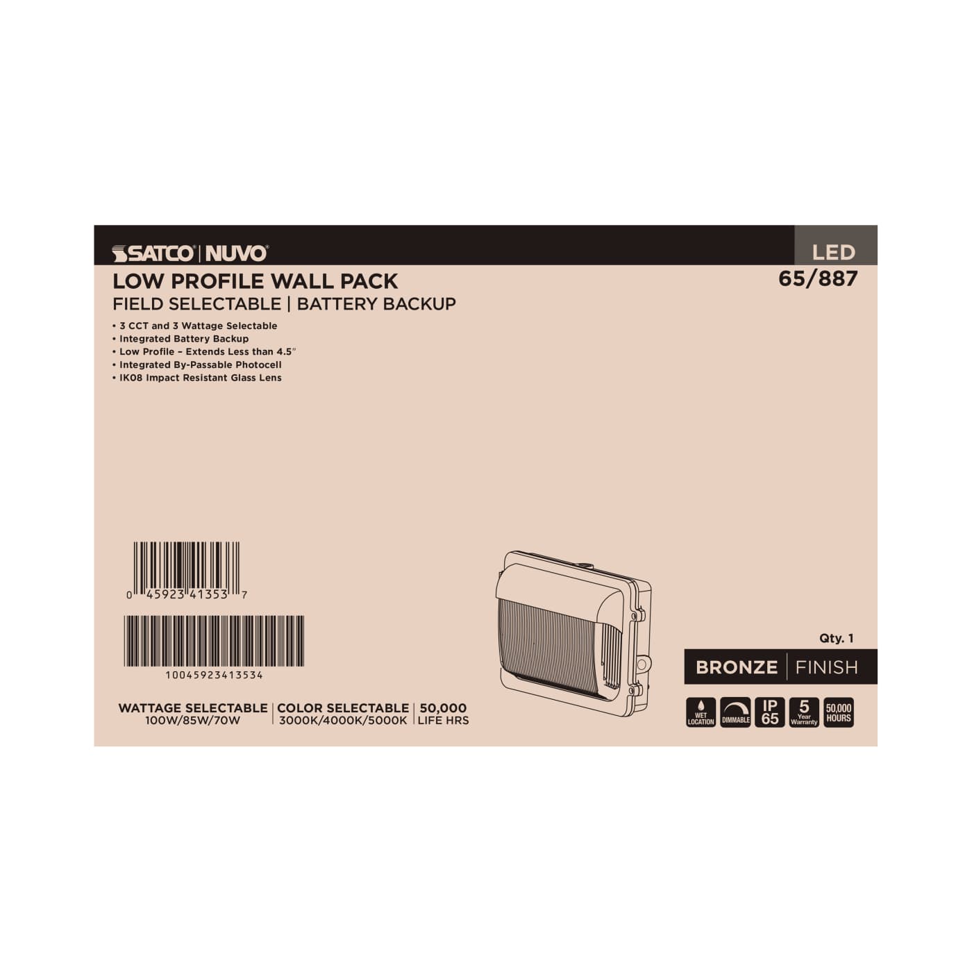 LED EM LOW PRO WALL PACK - 65-887