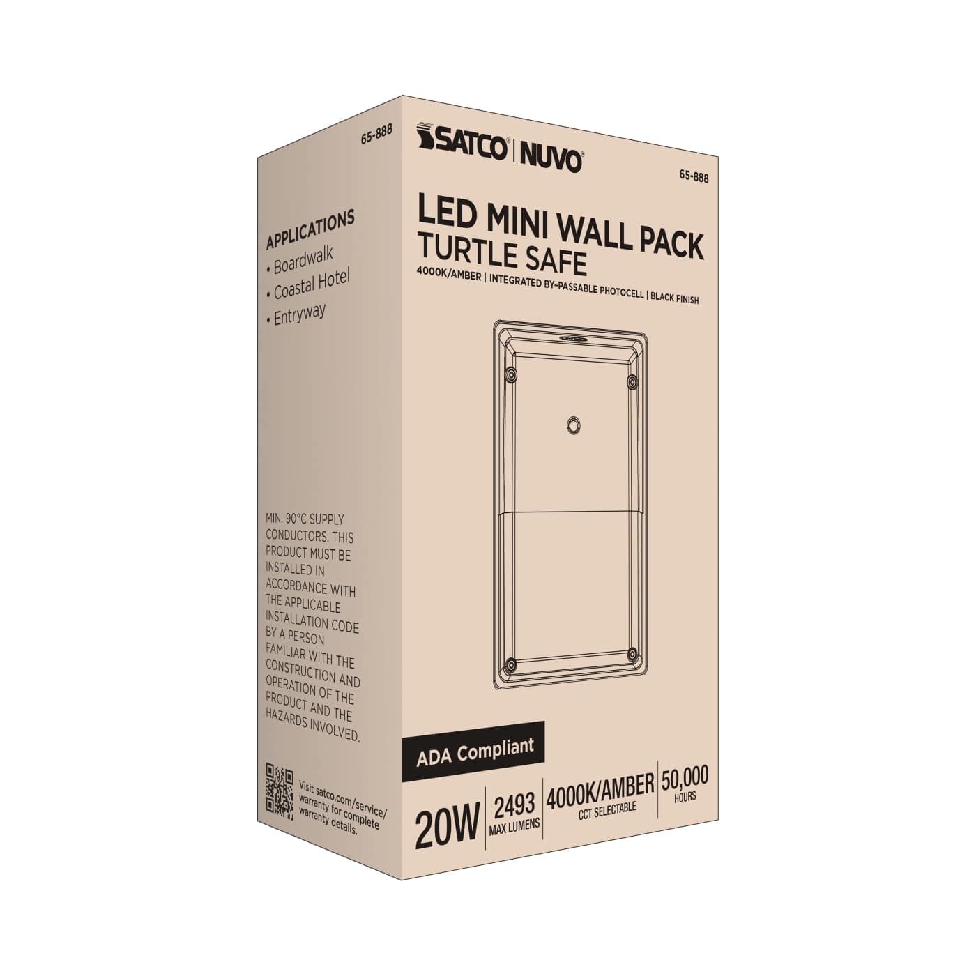 LED TURTLE SAFE SM WALL PACK - 65-888