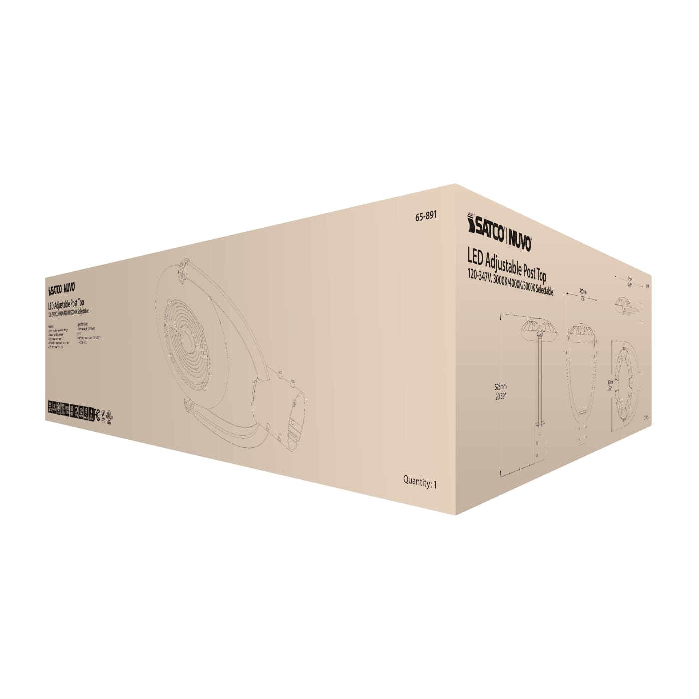 LED 55W POST TOP CCT SELECT - 65-891