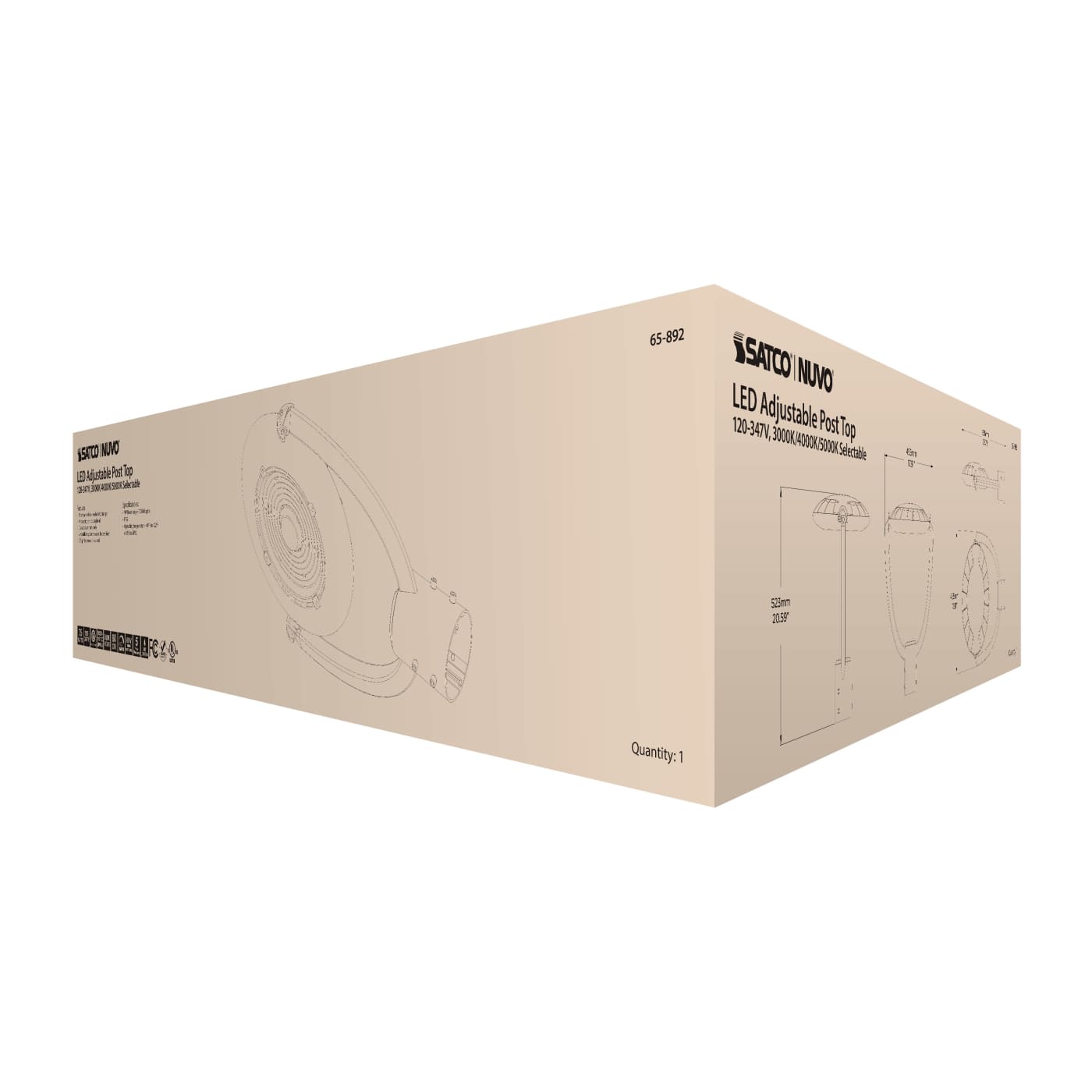 LED 75W POST TOP CCT SELECT - 65-892