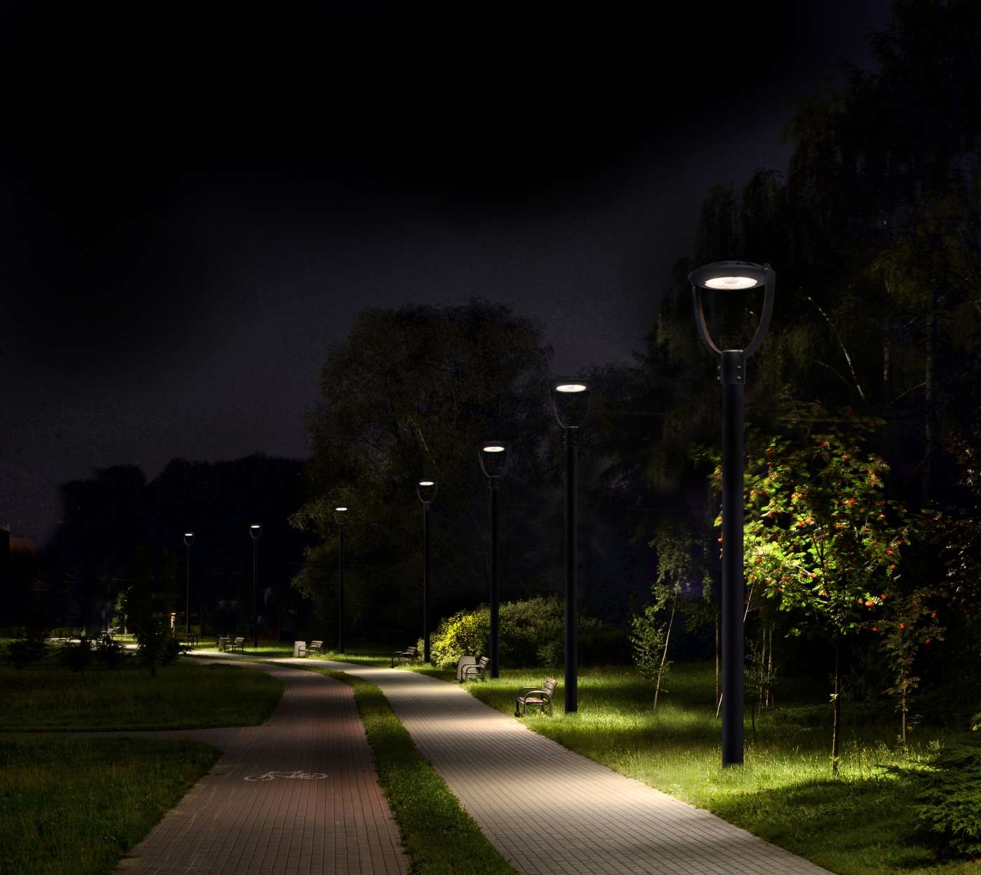 LED 100W POST TOP CCT SELECT - 65-893