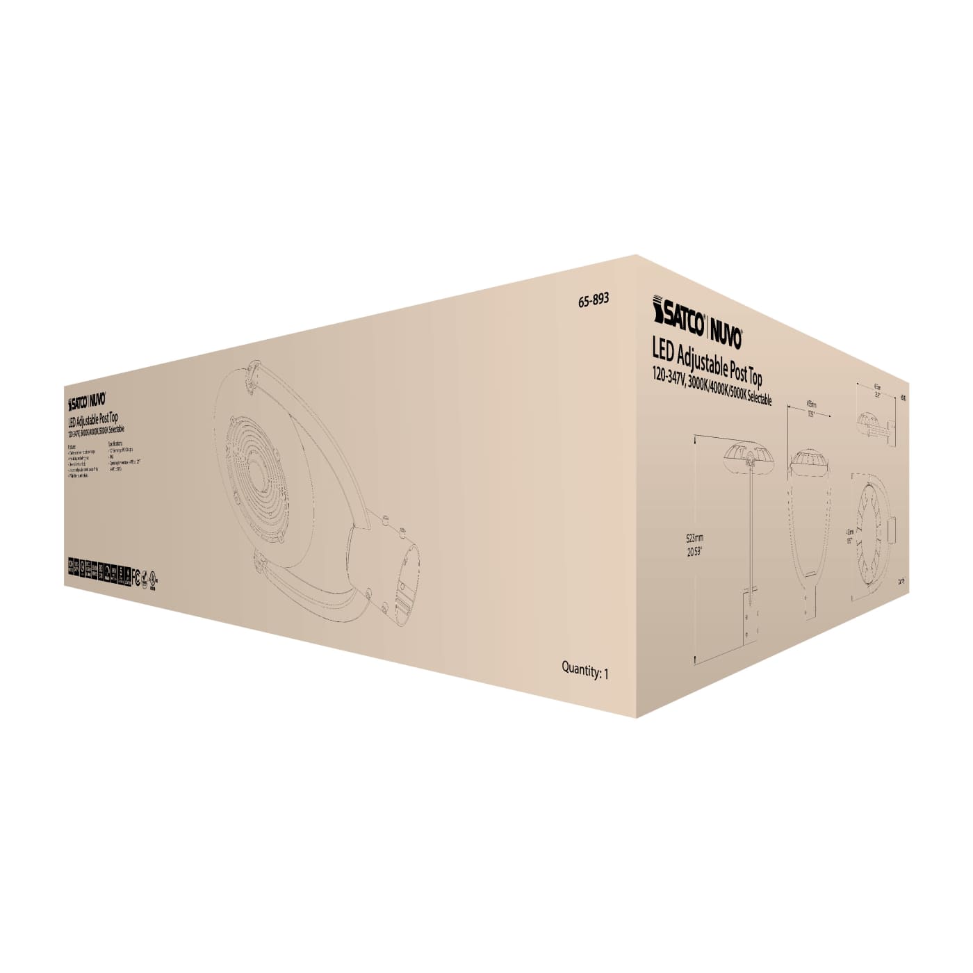 LED 100W POST TOP CCT SELECT - 65-893