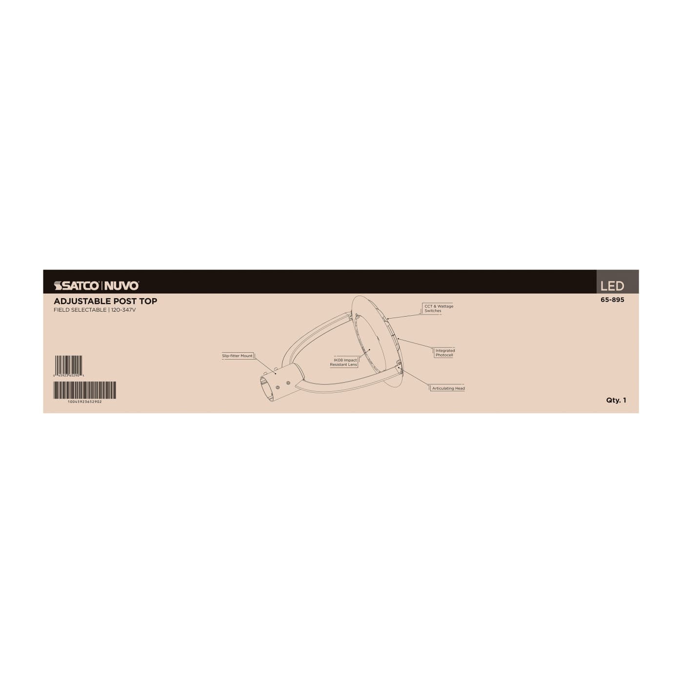 LED SM POST TOP W/PC 120-347V - 65-895