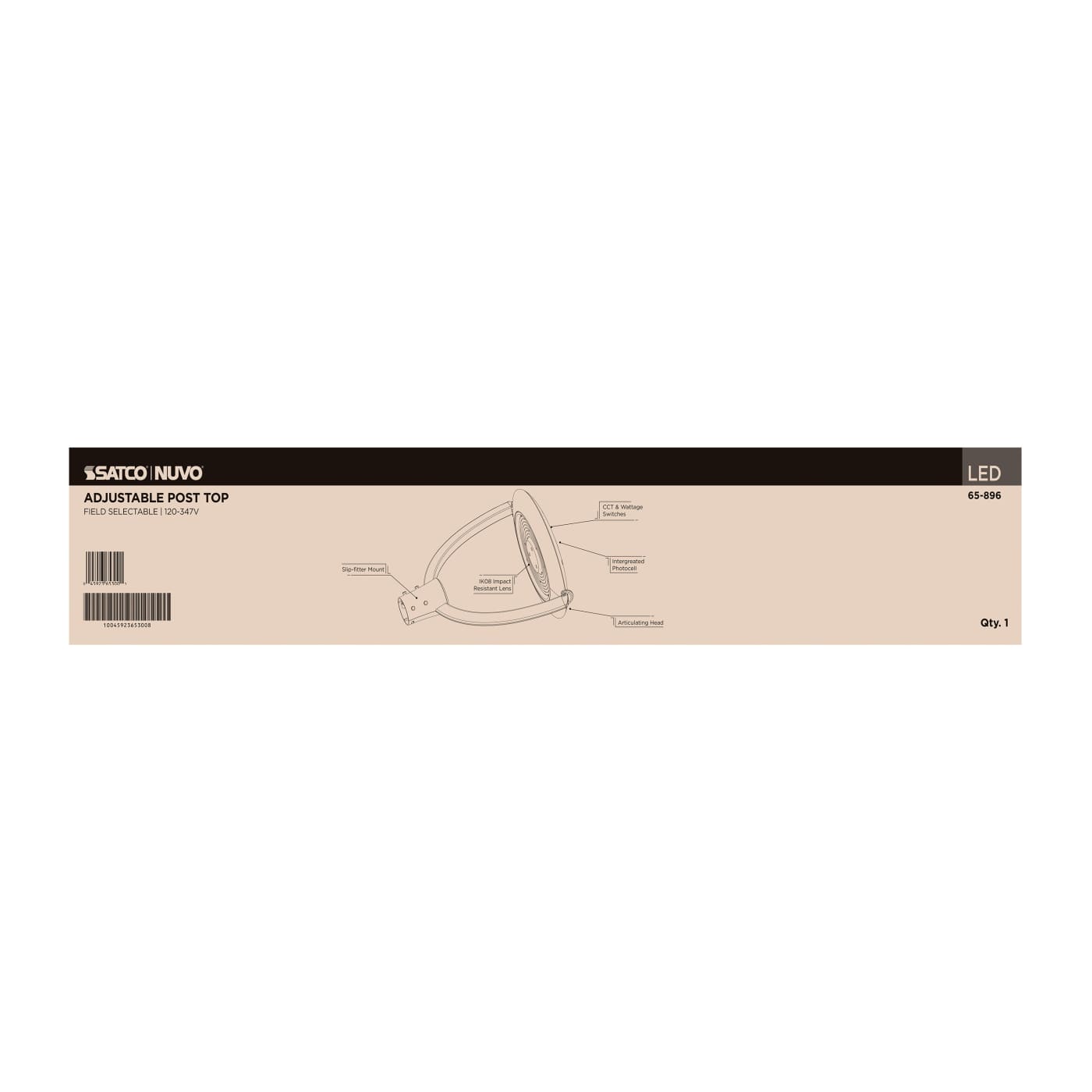 LED LG POST TOP W/PC 120-347V - 65-896