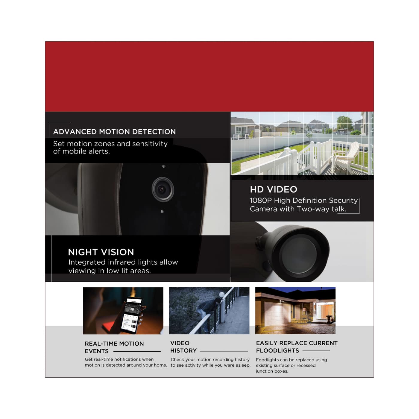 BULLET SEC LGT W/ CAMERA - BR - 65-902