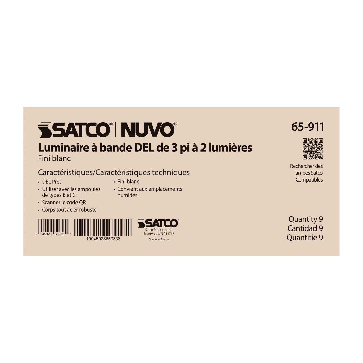 3' DUAL T8 LAMP READY FIXTURE - 65-911