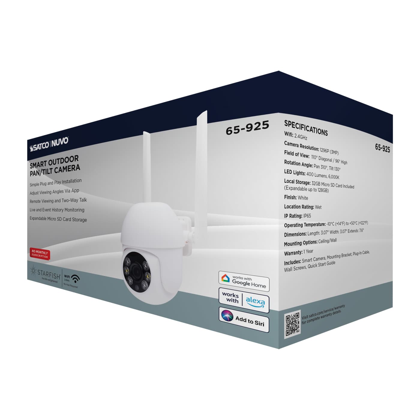 OUTDOOR P&T CAM-WHITE - 65-925