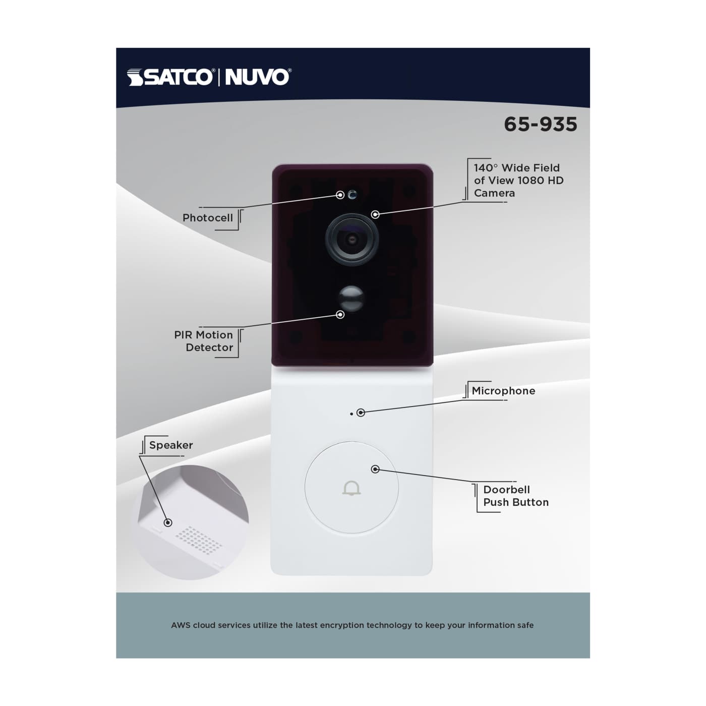 DOORBELL CAM-WHITE - 65-935