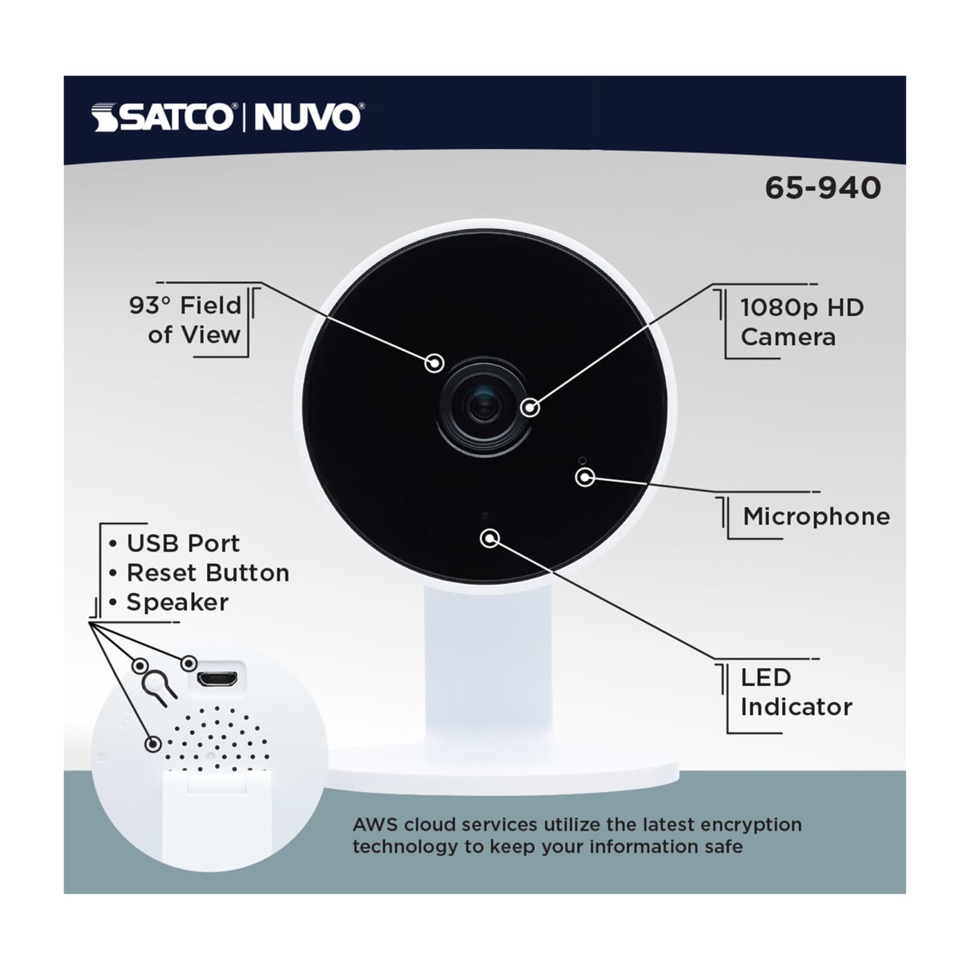 INDOOR CAM-WHITE - 65-940