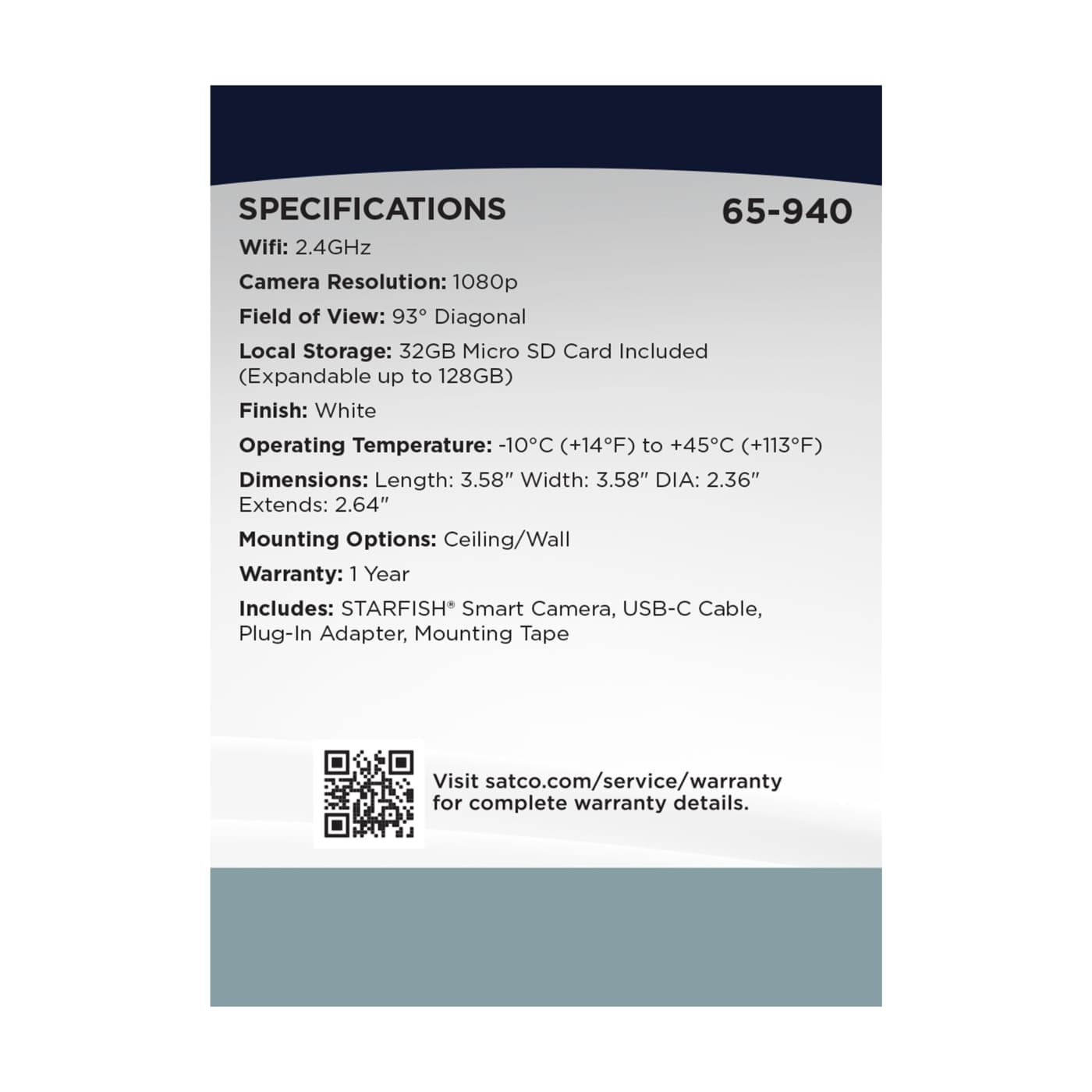 INDOOR CAM-WHITE - 65-940