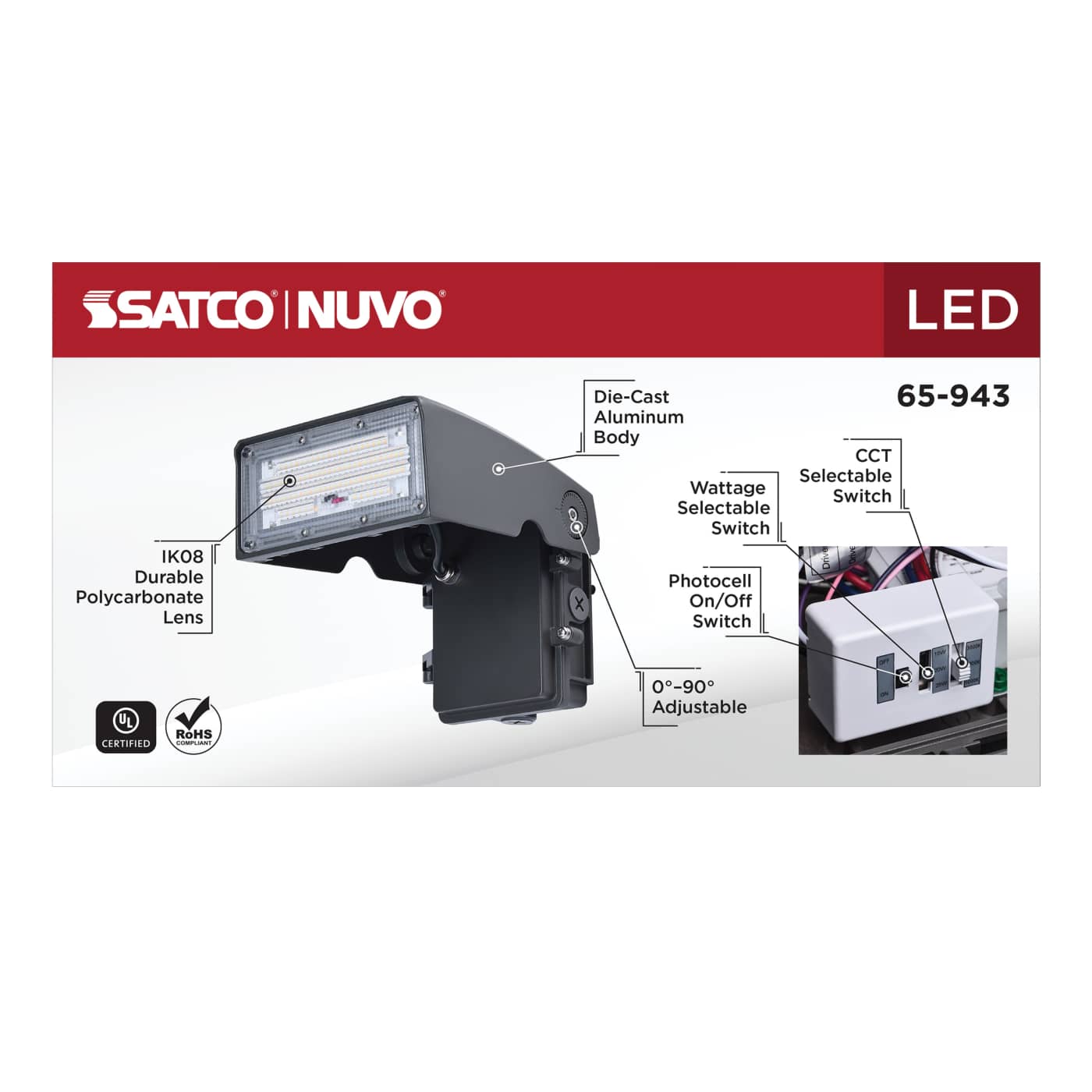 SMALL ADJUSTABLE WALL PACK - 65-943