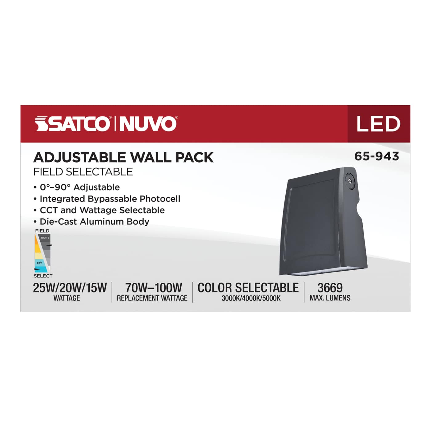 LARGE ADJUSTABLE WALL PACK - 65-944