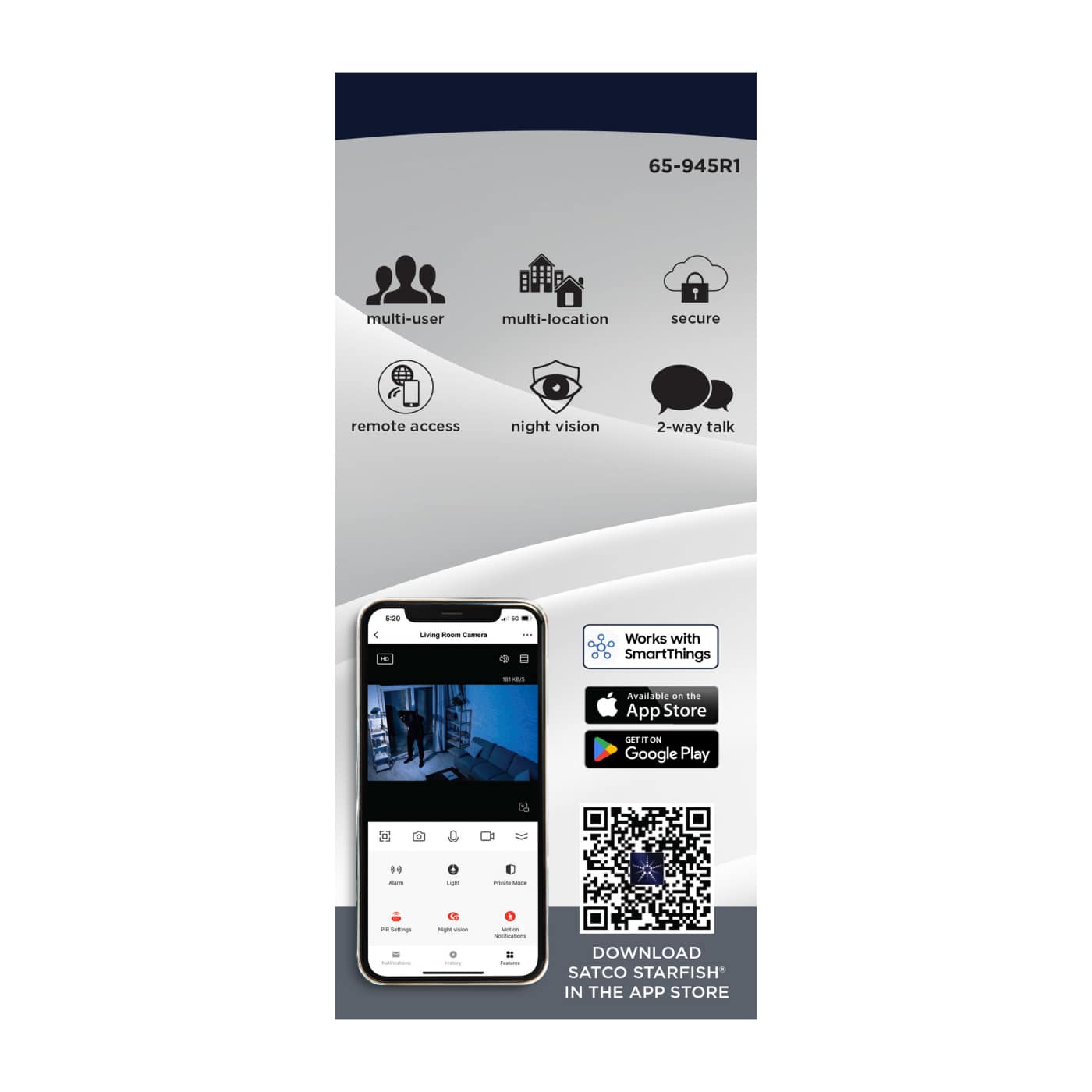 INDOOR P&T CAMERA - WHITE - 65-945R1