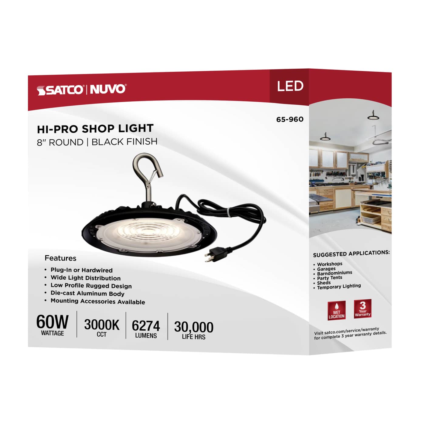 LED 60W UFO W/PLUG/120V - 65-960