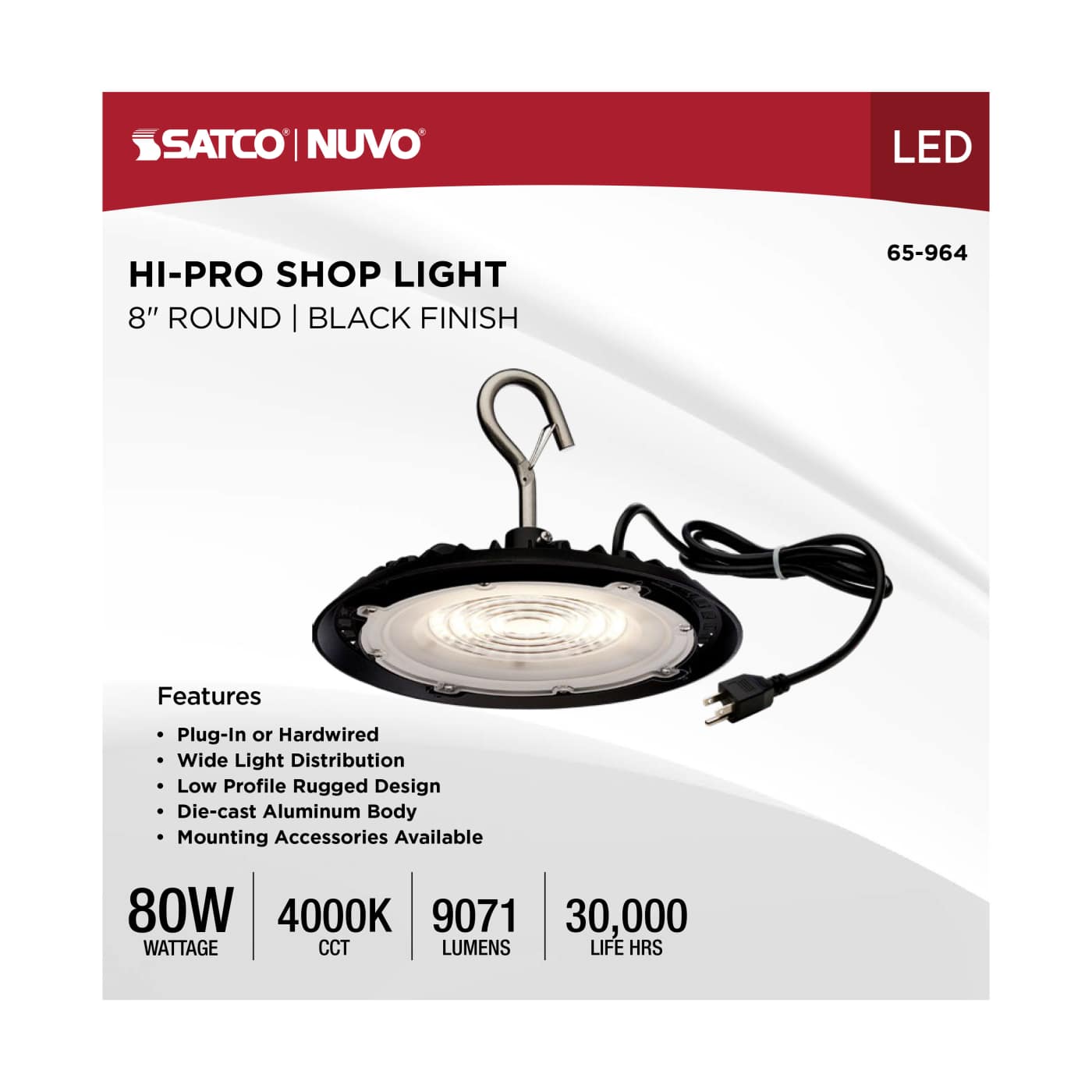 LED 80W UFO W/PLUG/120V - 65-964
