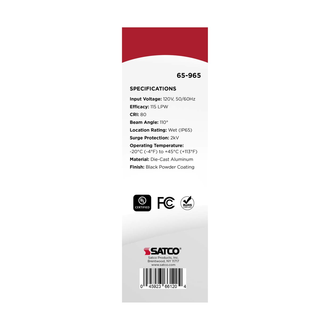 LED 80W UFO W/PLUG/120V - 65-965