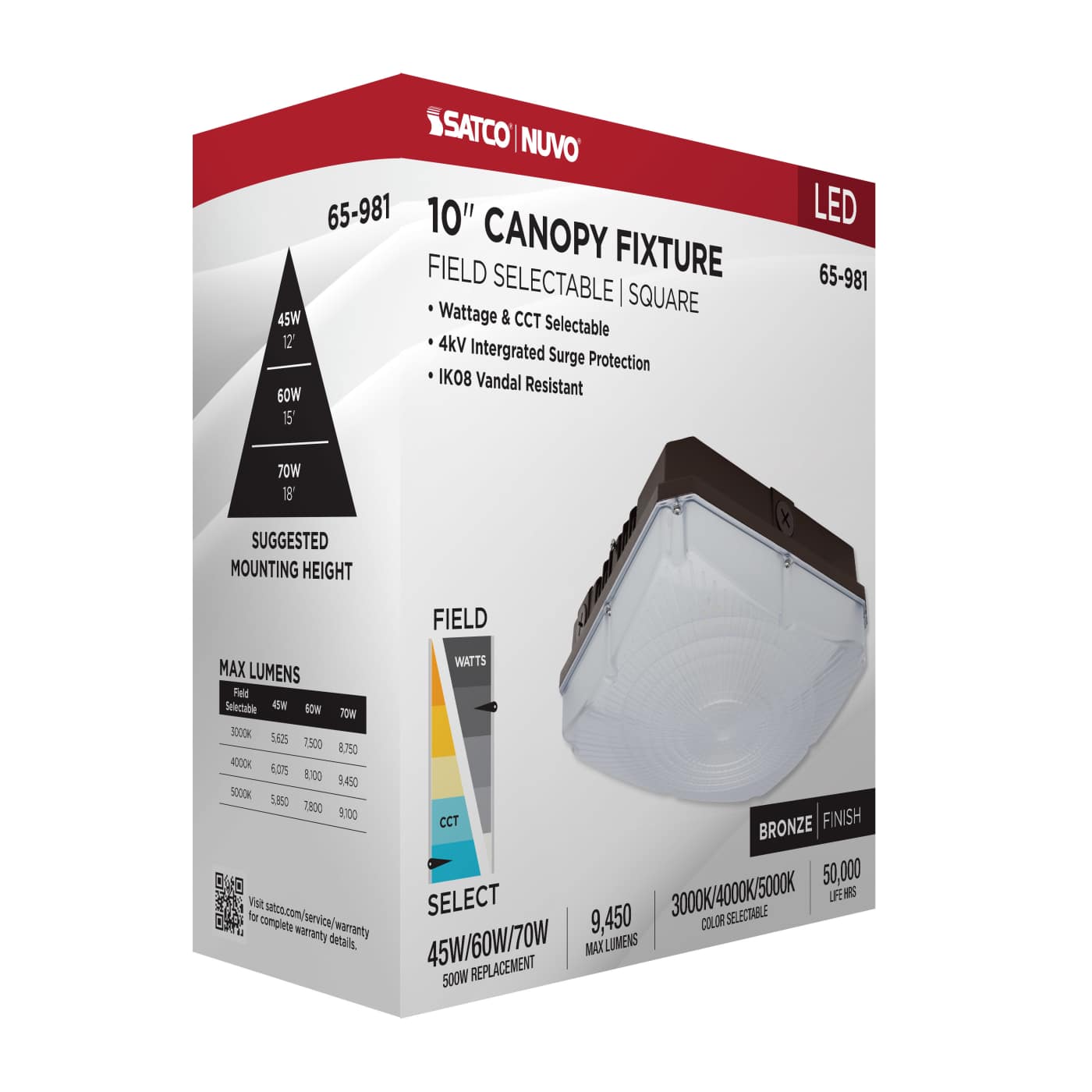 10" LED SELECTABLE CANOPY - 65-981