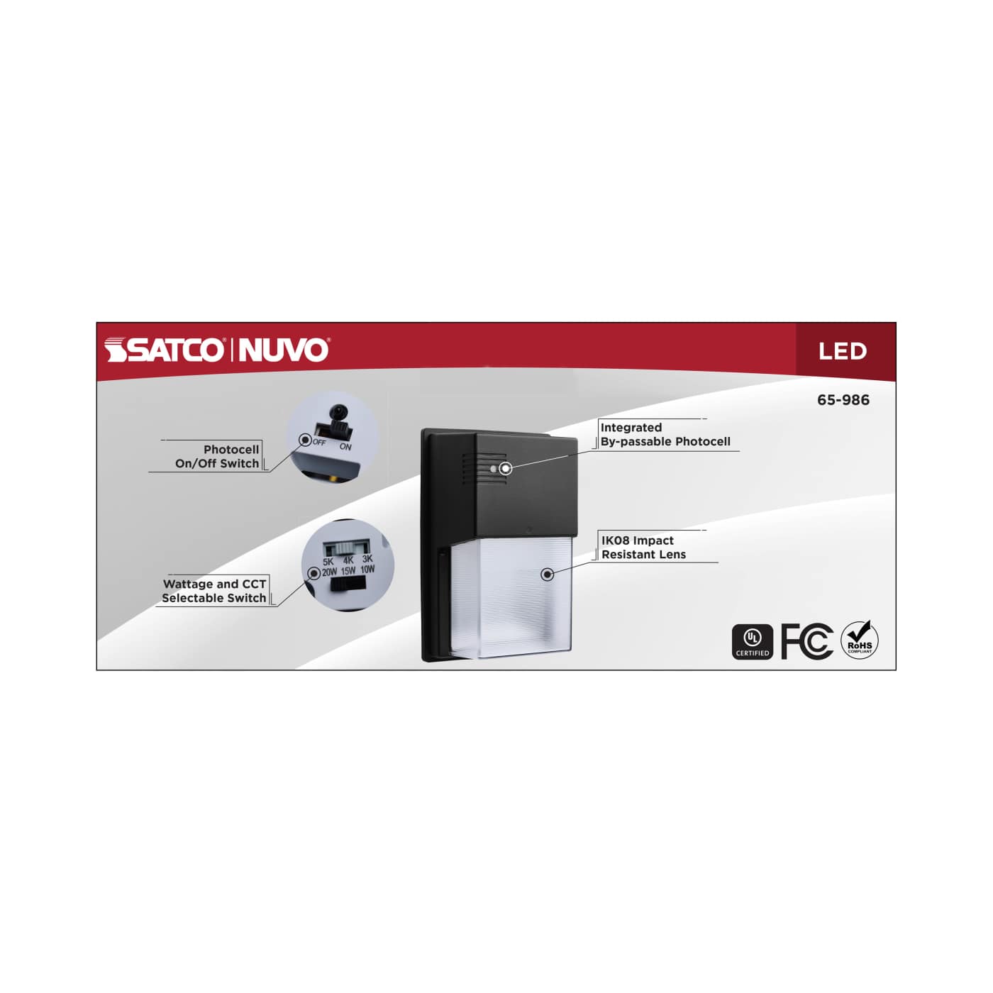 LED ENTRYWAY WALL PACK - 65-986