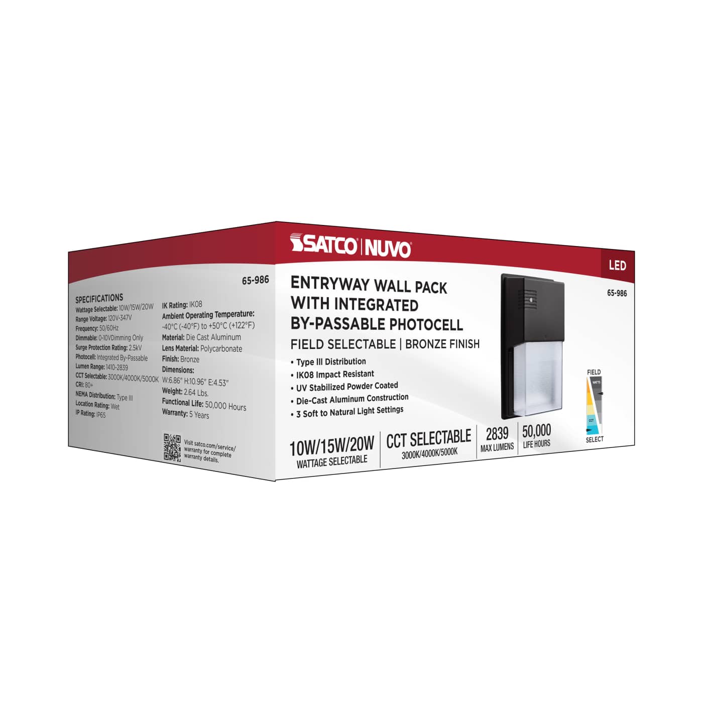 LED ENTRYWAY WALL PACK - 65-986