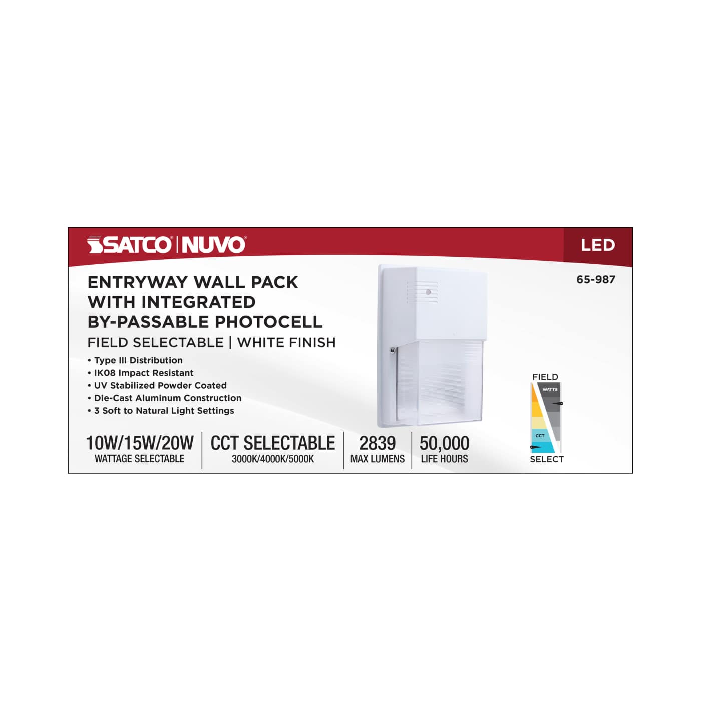 LED ENTRYWAY WALL PACK - 65-987