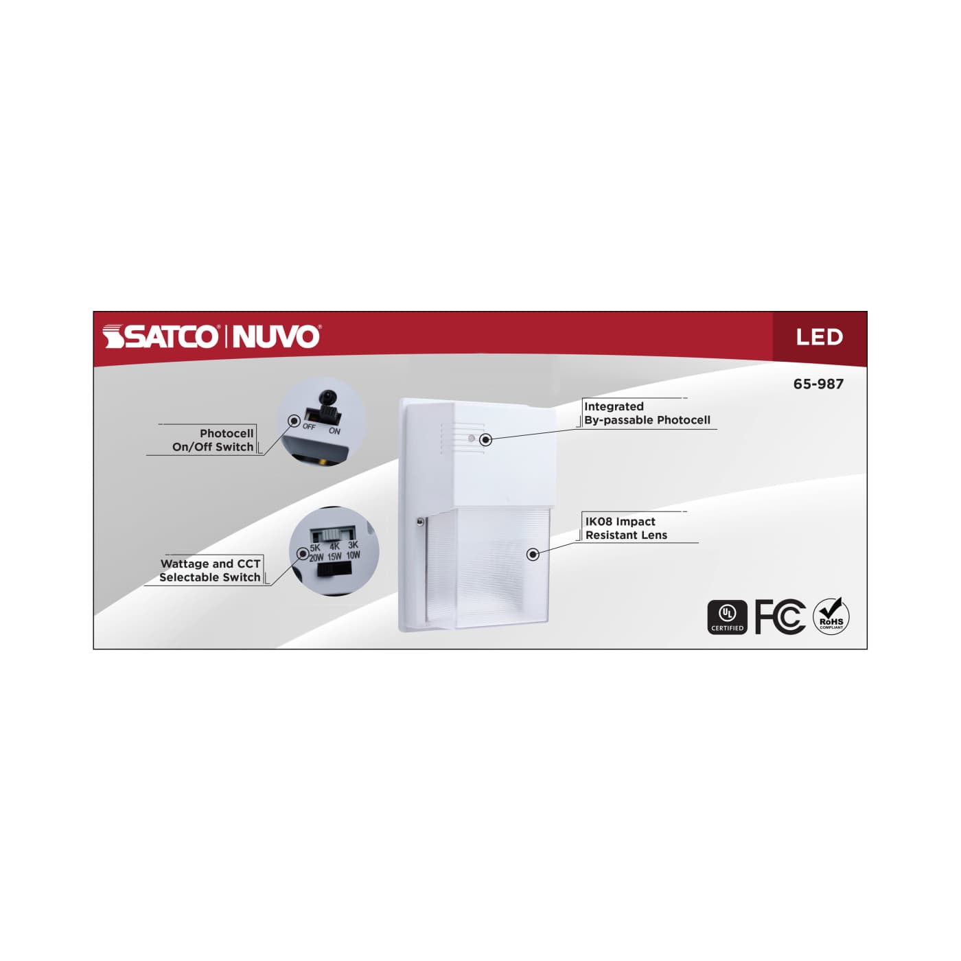 LED ENTRYWAY WALL PACK - 65-987