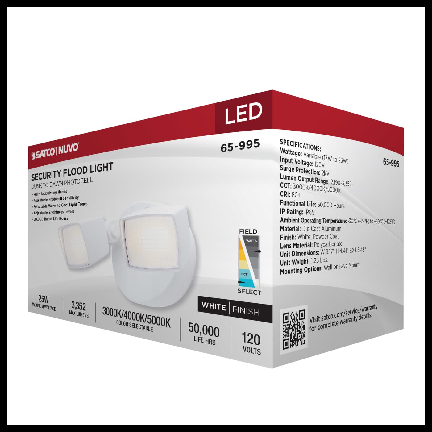 LED 2 HEAD SECURITY FLOOD - 65-995