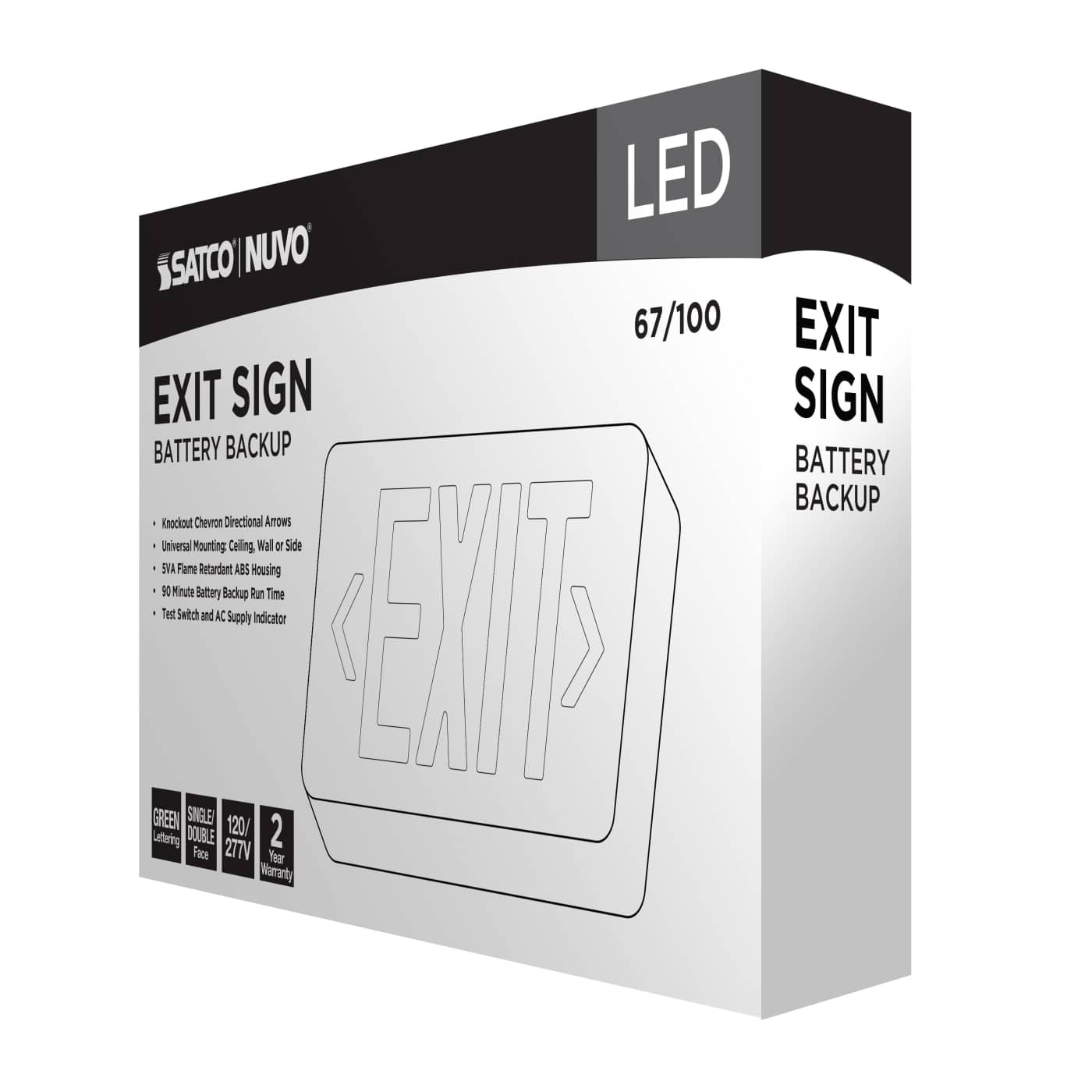 EXIT SIGN - GREEN - 67-100