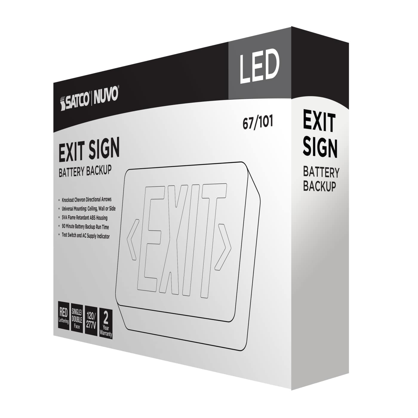 EXIT SIGN - RED - 67-101
