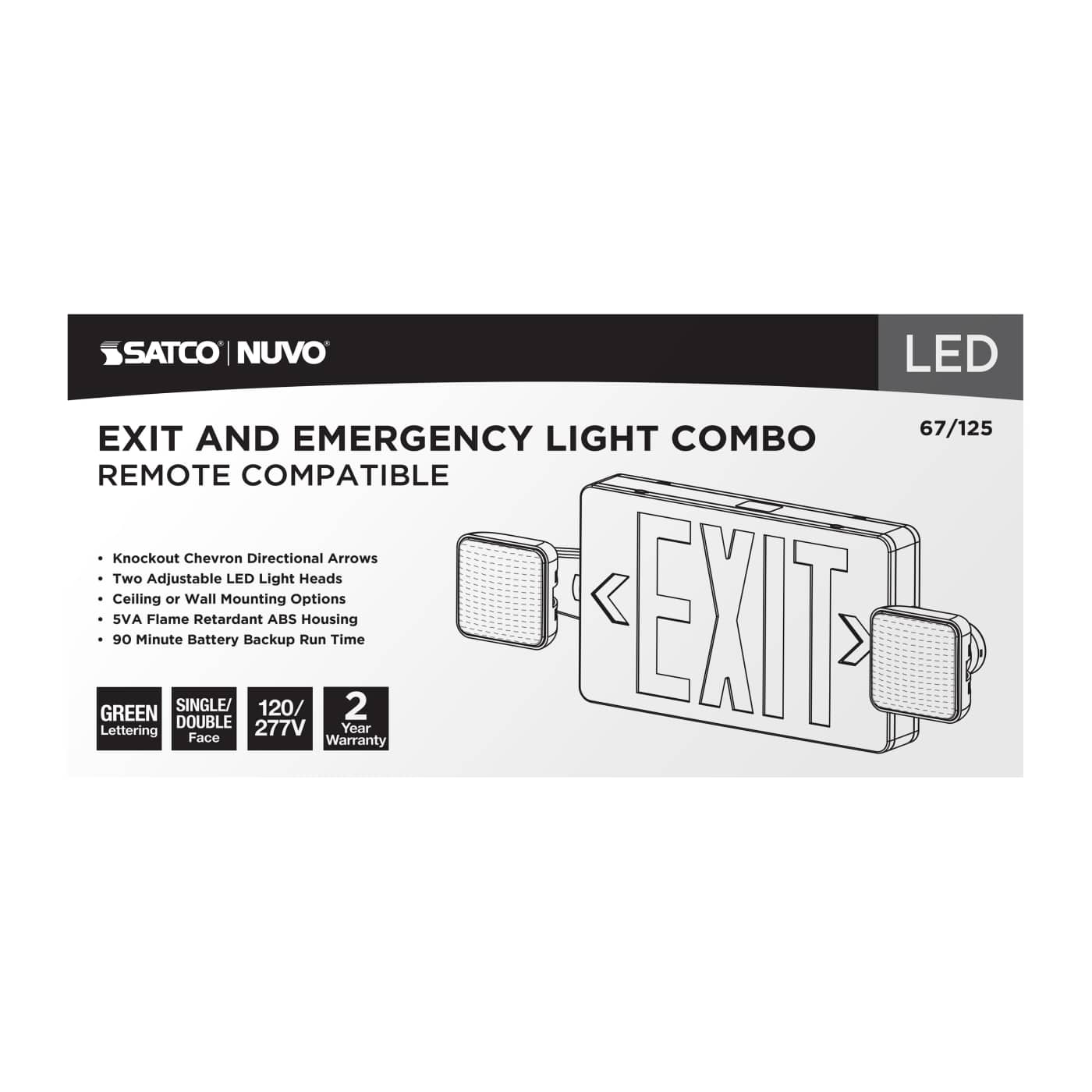 EXIT/LIGHT DH - GREEN - RC - 67-125