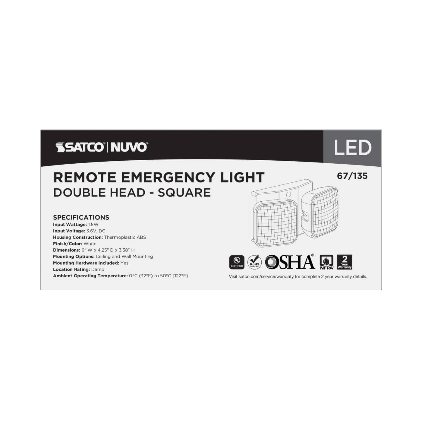 REMOTE EMERG LIGHT DH - 67-135