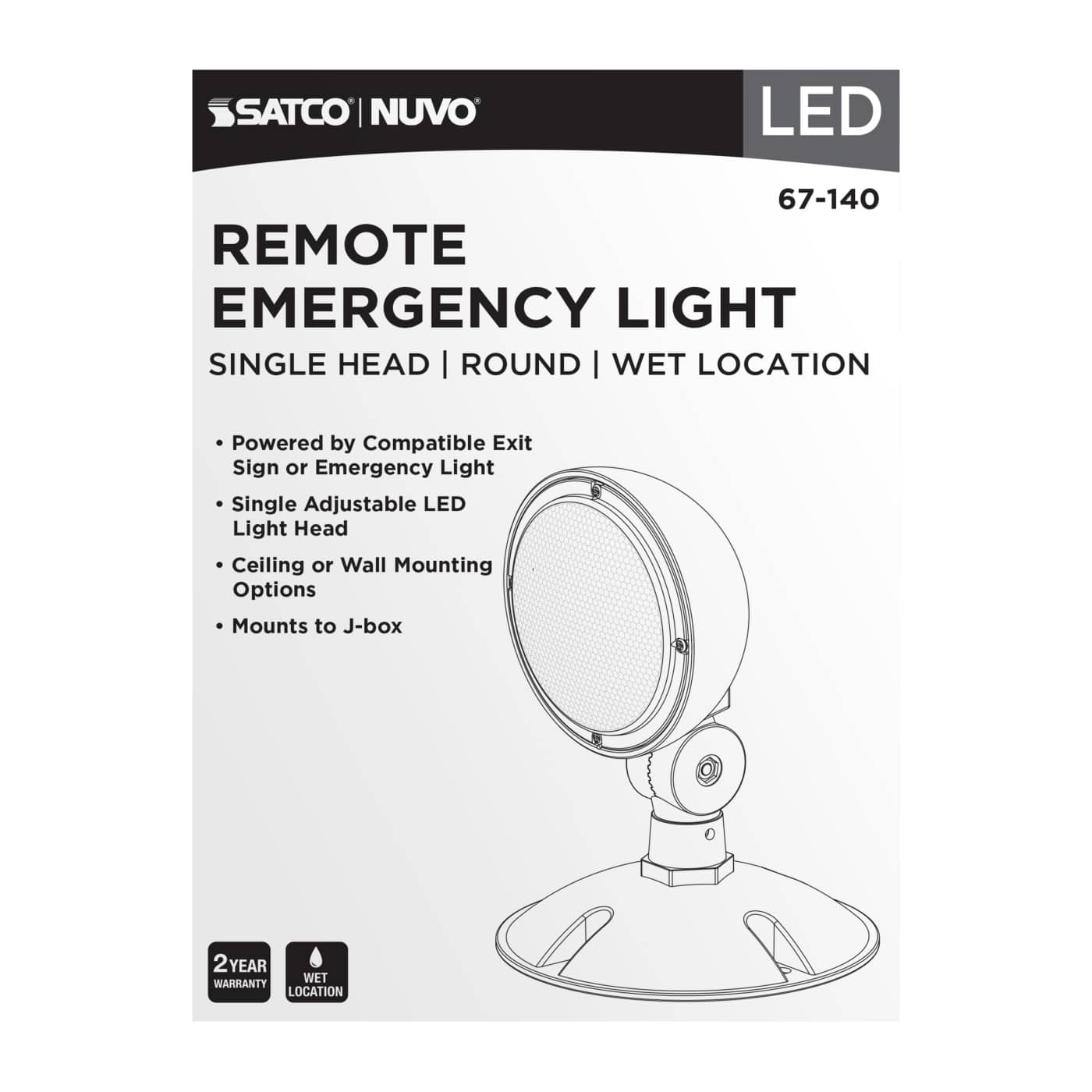 REMOTE EMERG LIGHT WP LP - 67-140