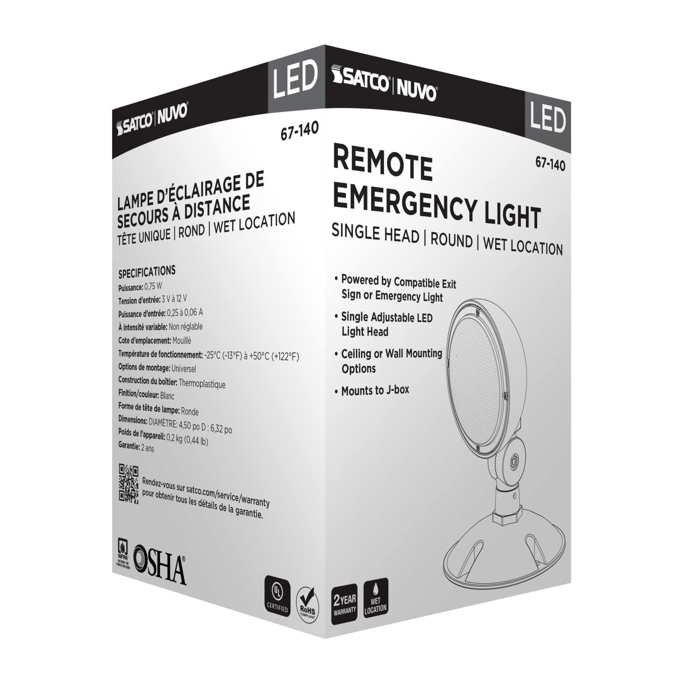 REMOTE EMERG LIGHT WP LP - 67-140