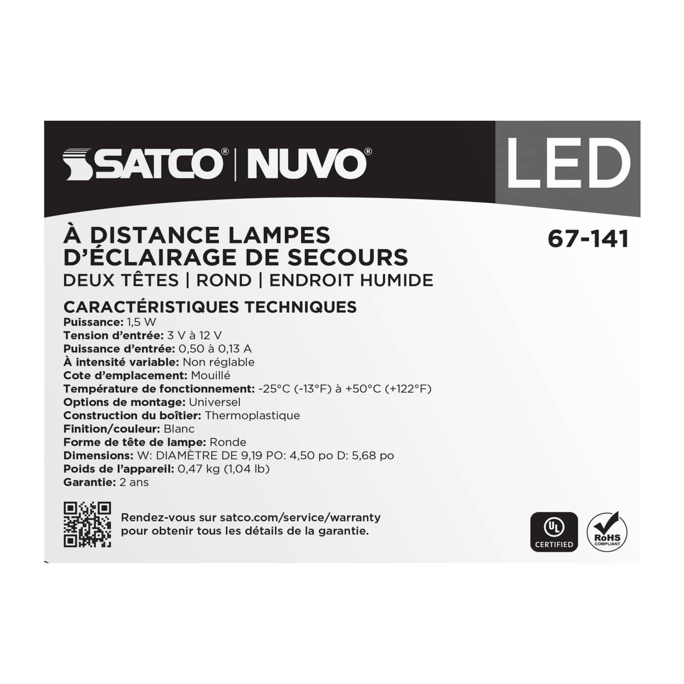 REMOTE EMERG LIGHT WP LP DH - 67-141