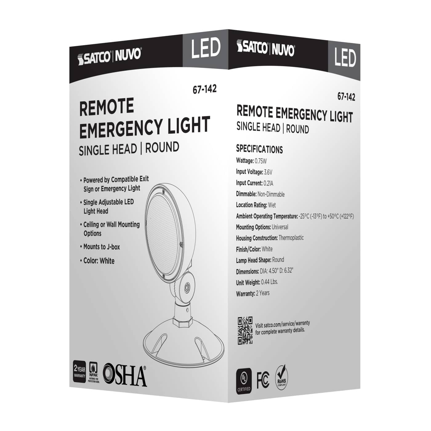 REMOTE EMERG LIGHT WP SV - 67-142