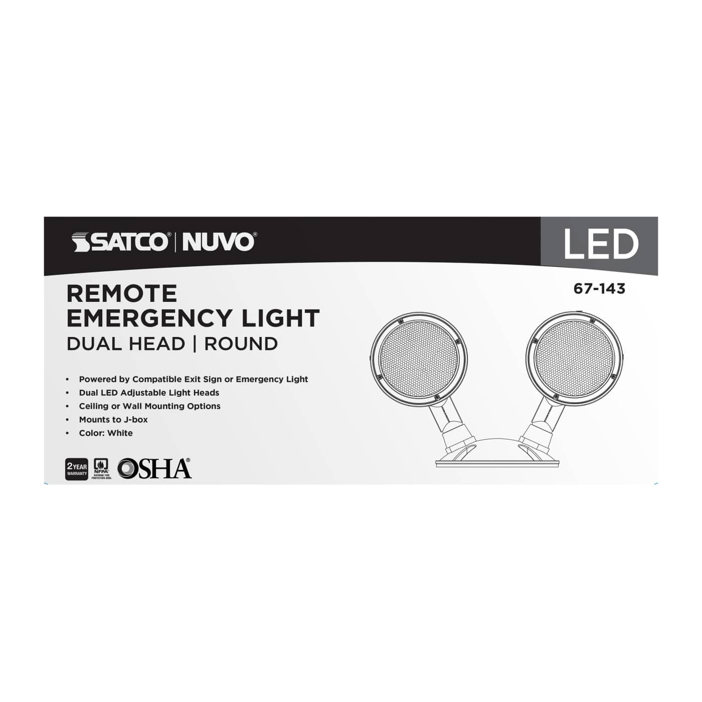 REMOTE EMERG LIGHT WP DH SV - 67-143