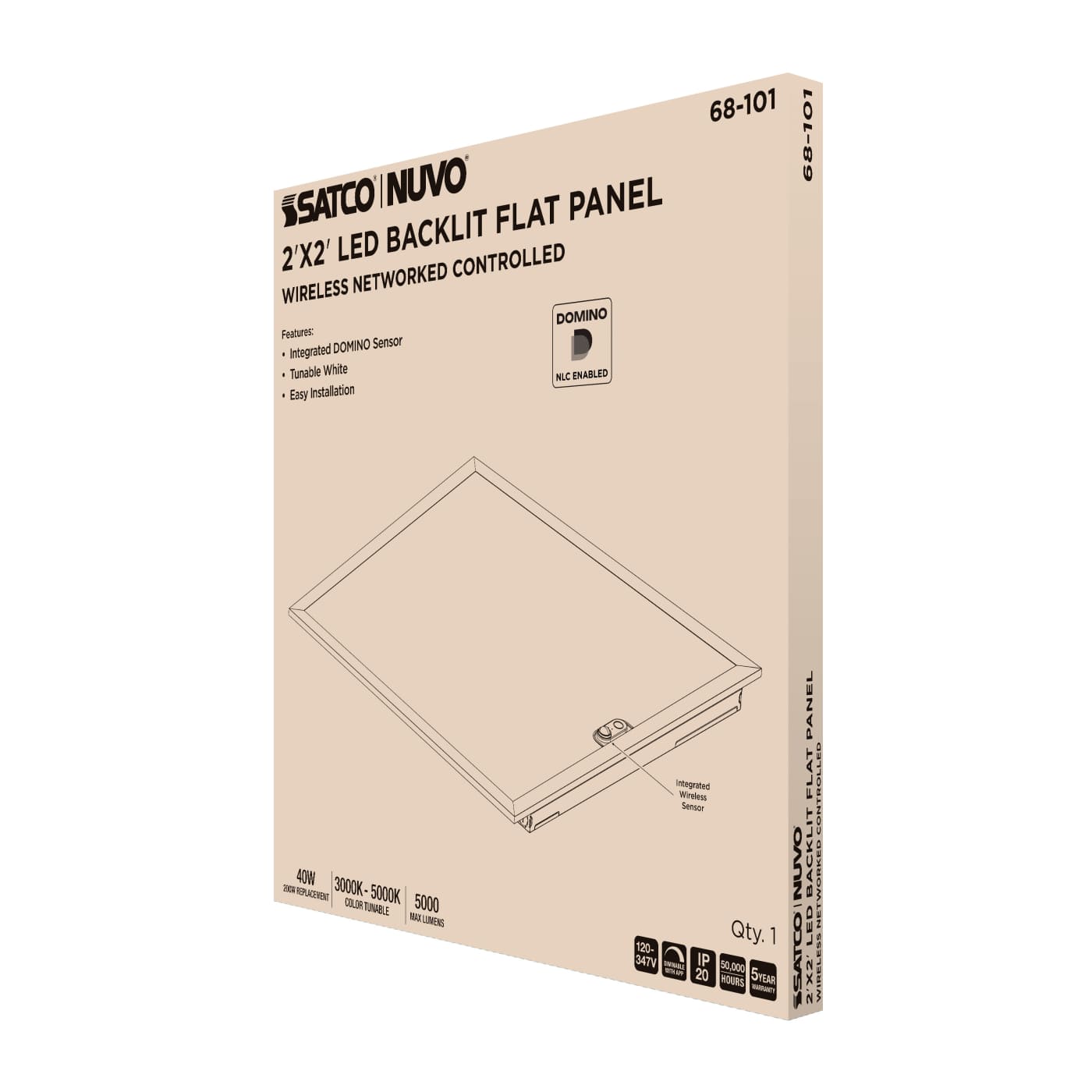 DOMINO 2X2 BACKLIT PANEL - 68-101