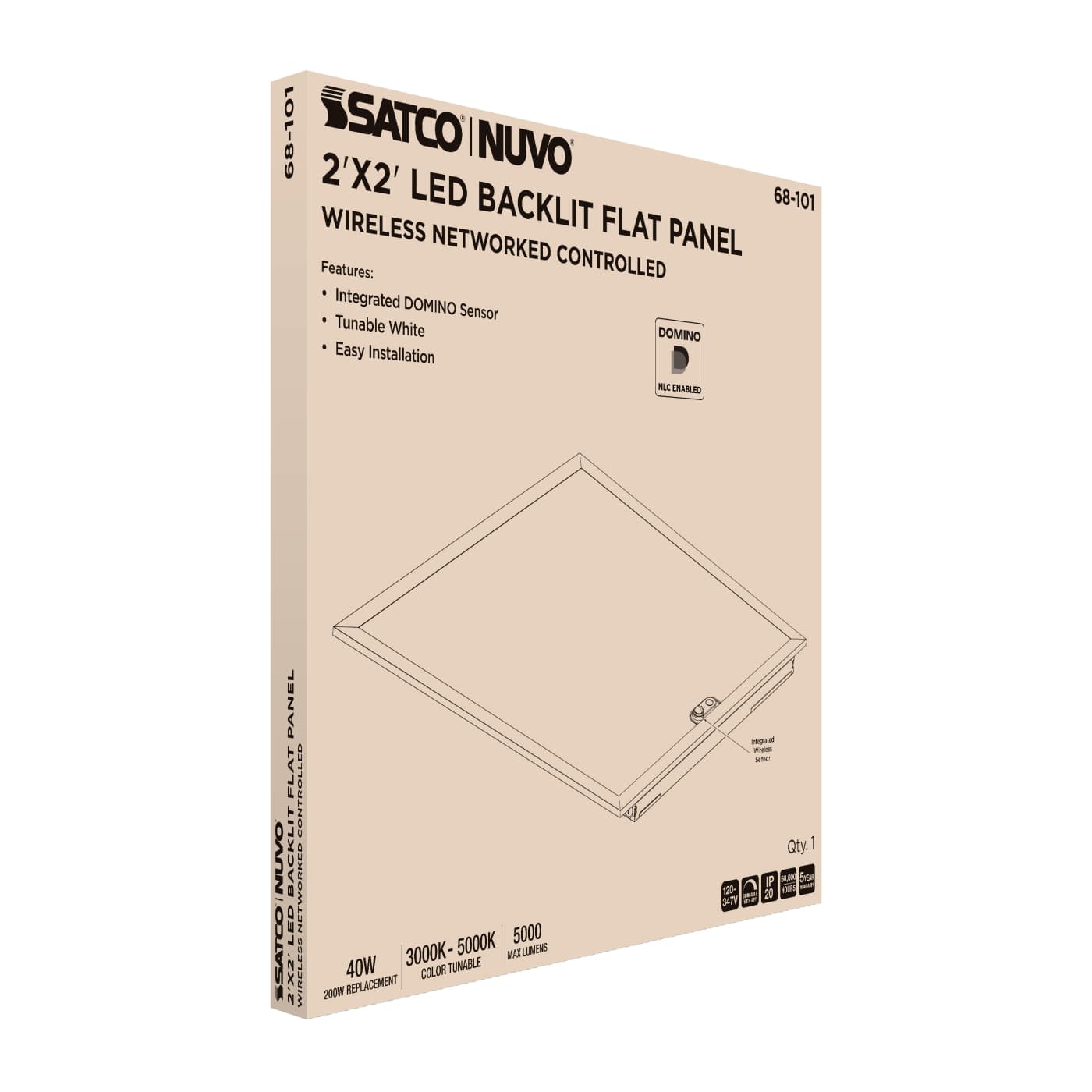 DOMINO 2X2 BACKLIT PANEL - 68-101